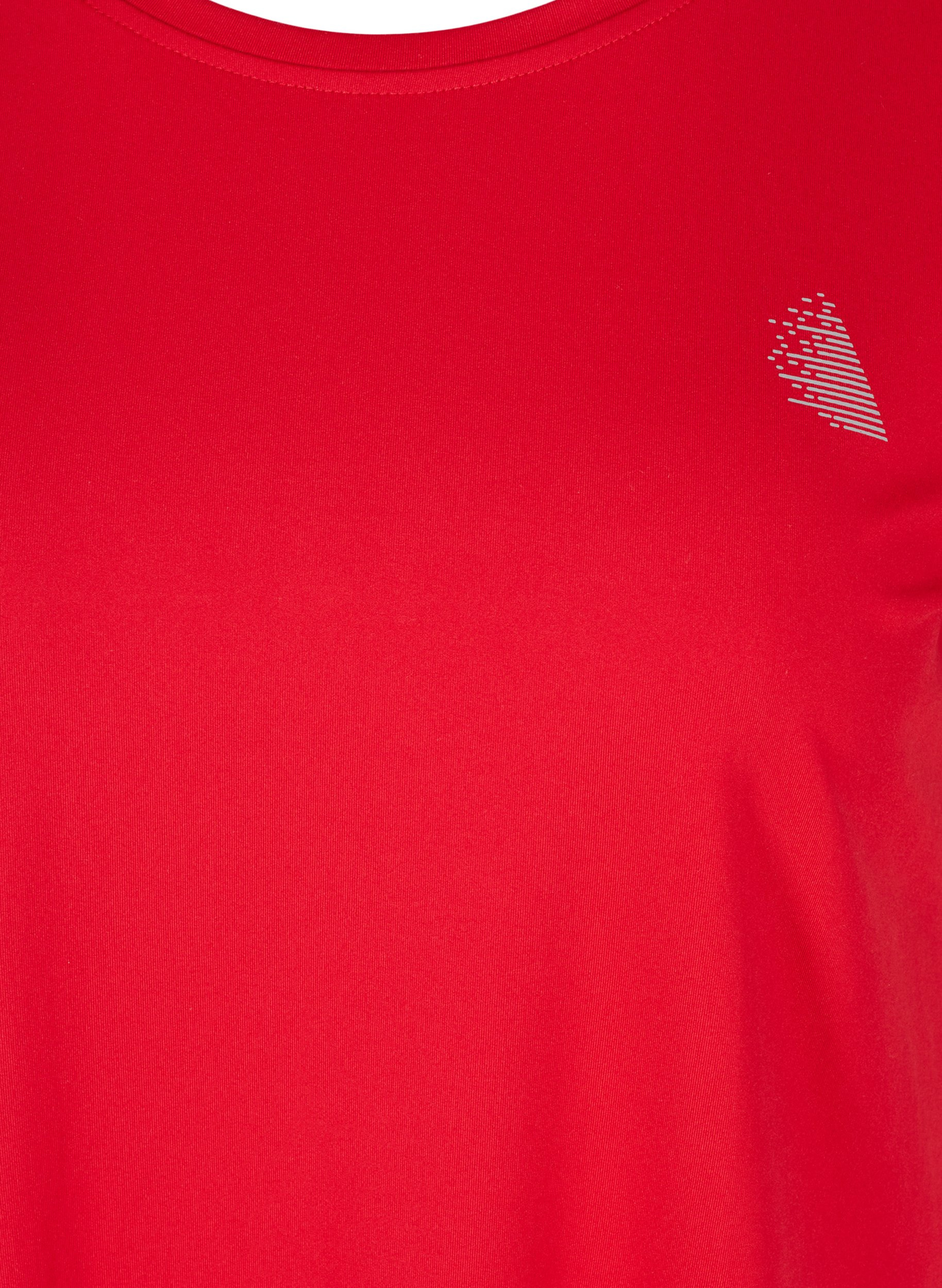 Ensfarget t-skjorte til trening, Haute Red, Packshot image number 2