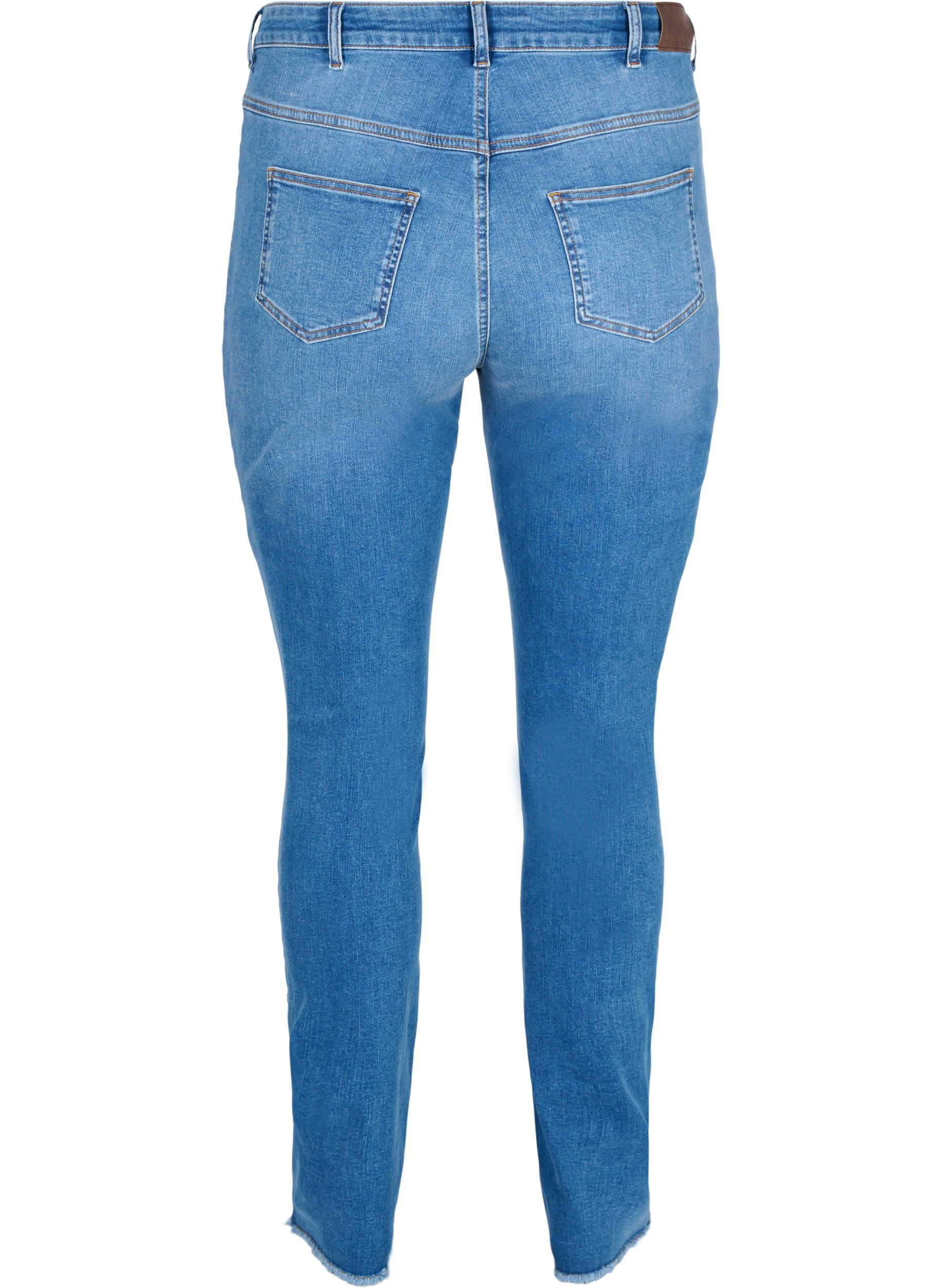 Bea jeans med et ekstra høyt liv, Blue denim, Packshot image number 1