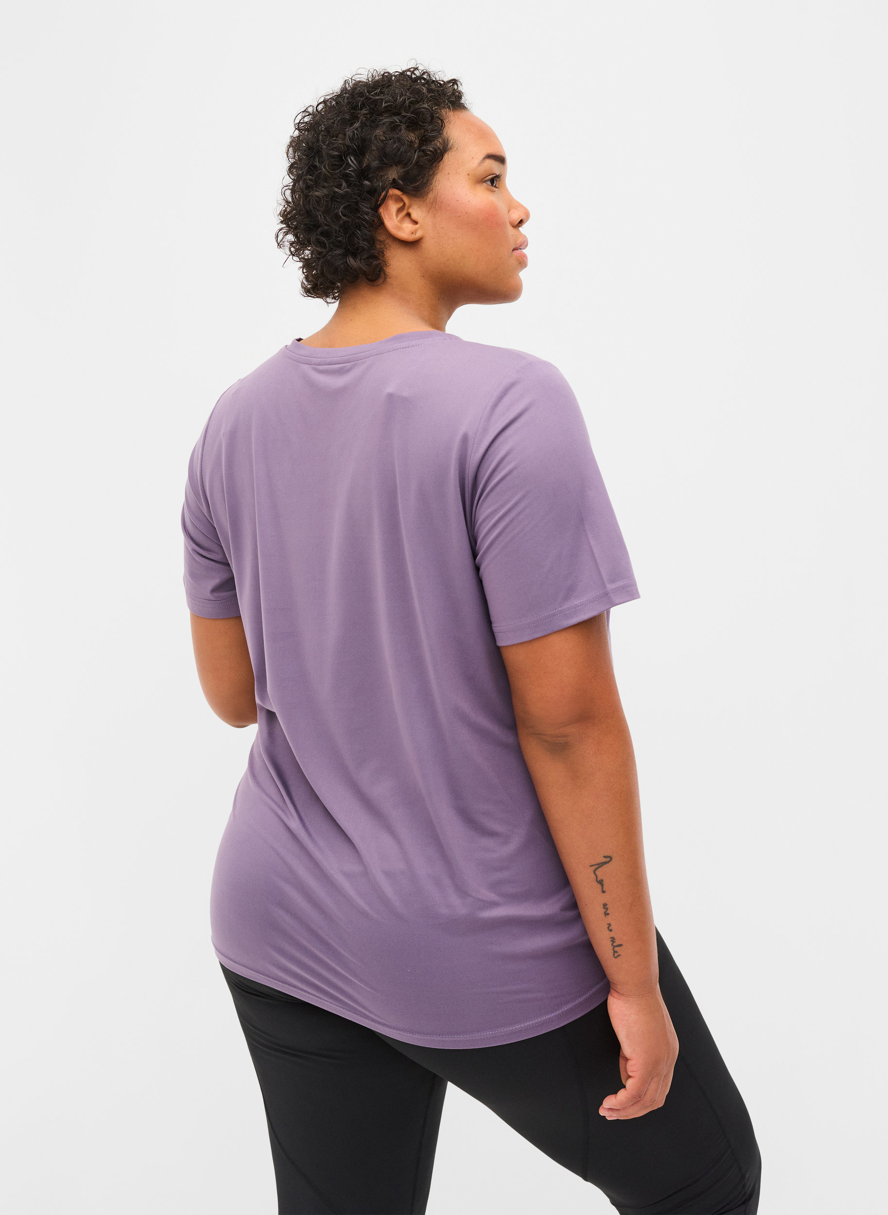 T-skjorte til trening for gravide, Purple Sage, Model image number 1