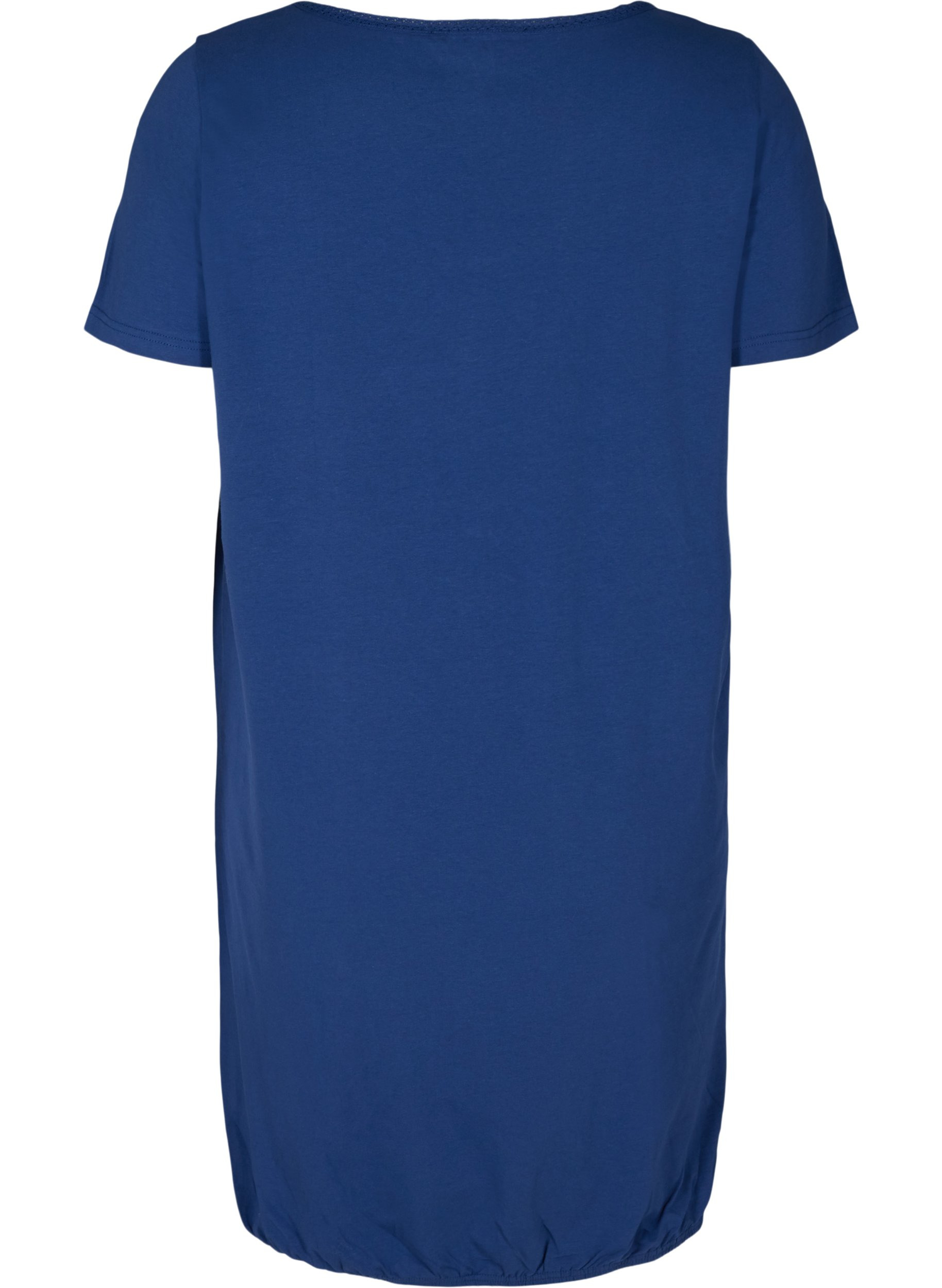 Kortermet kjole i bomull, Twilight Blue, Packshot image number 1
