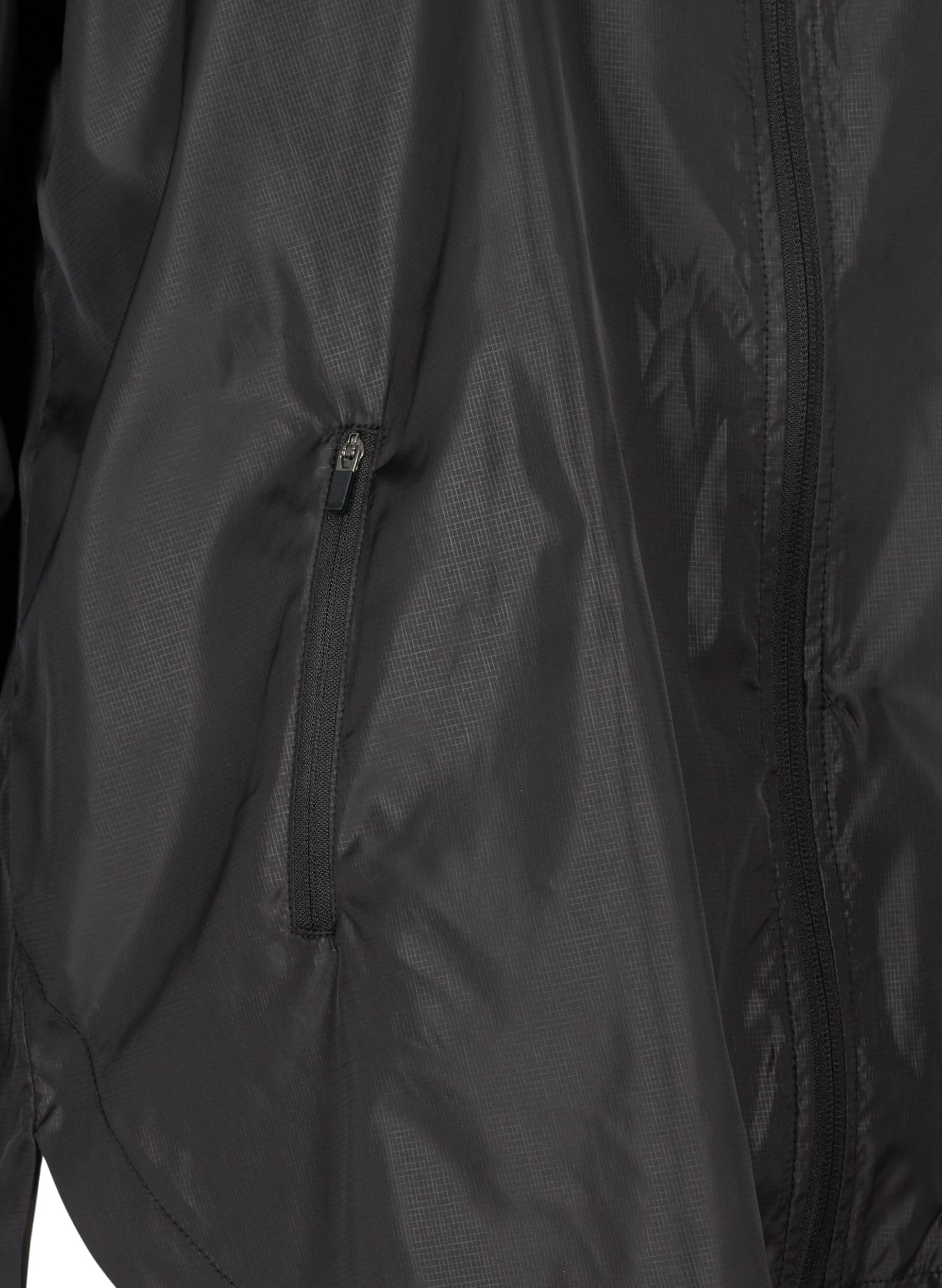Treningsjakke med hette og detaljer, Black, Packshot image number 3