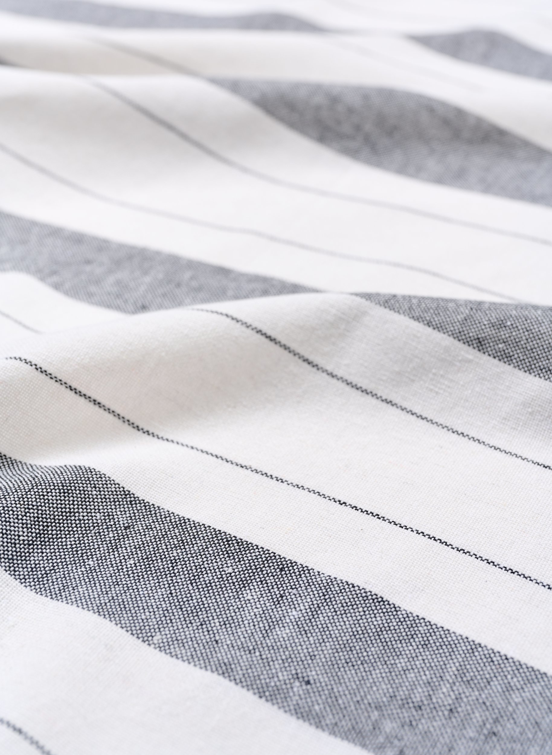 Stripete håndkle med frynser, Dark Grey Melange, Packshot image number 3