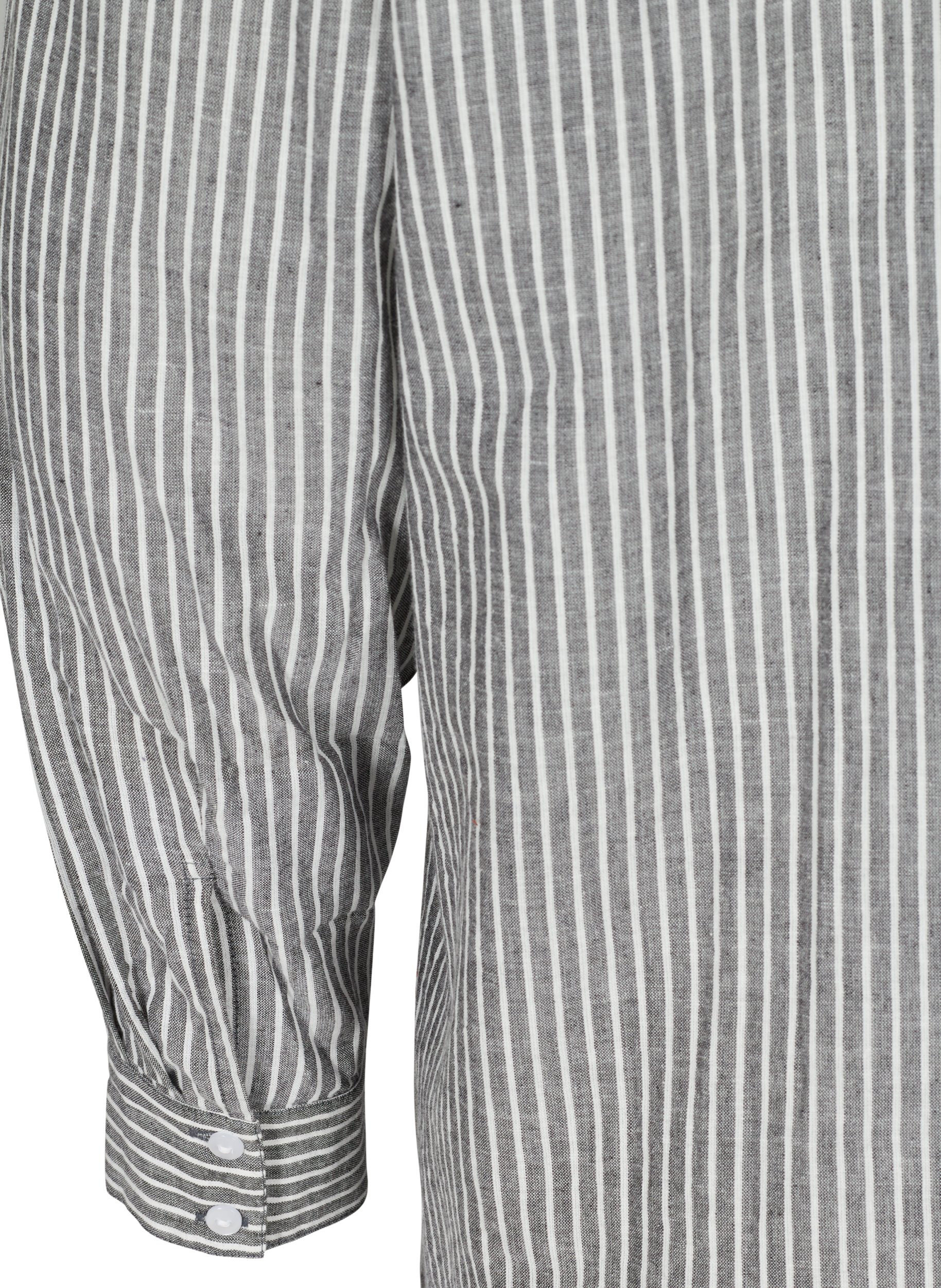 Stripete skjorte i 100% bomull, Black Stripe, Packshot image number 3