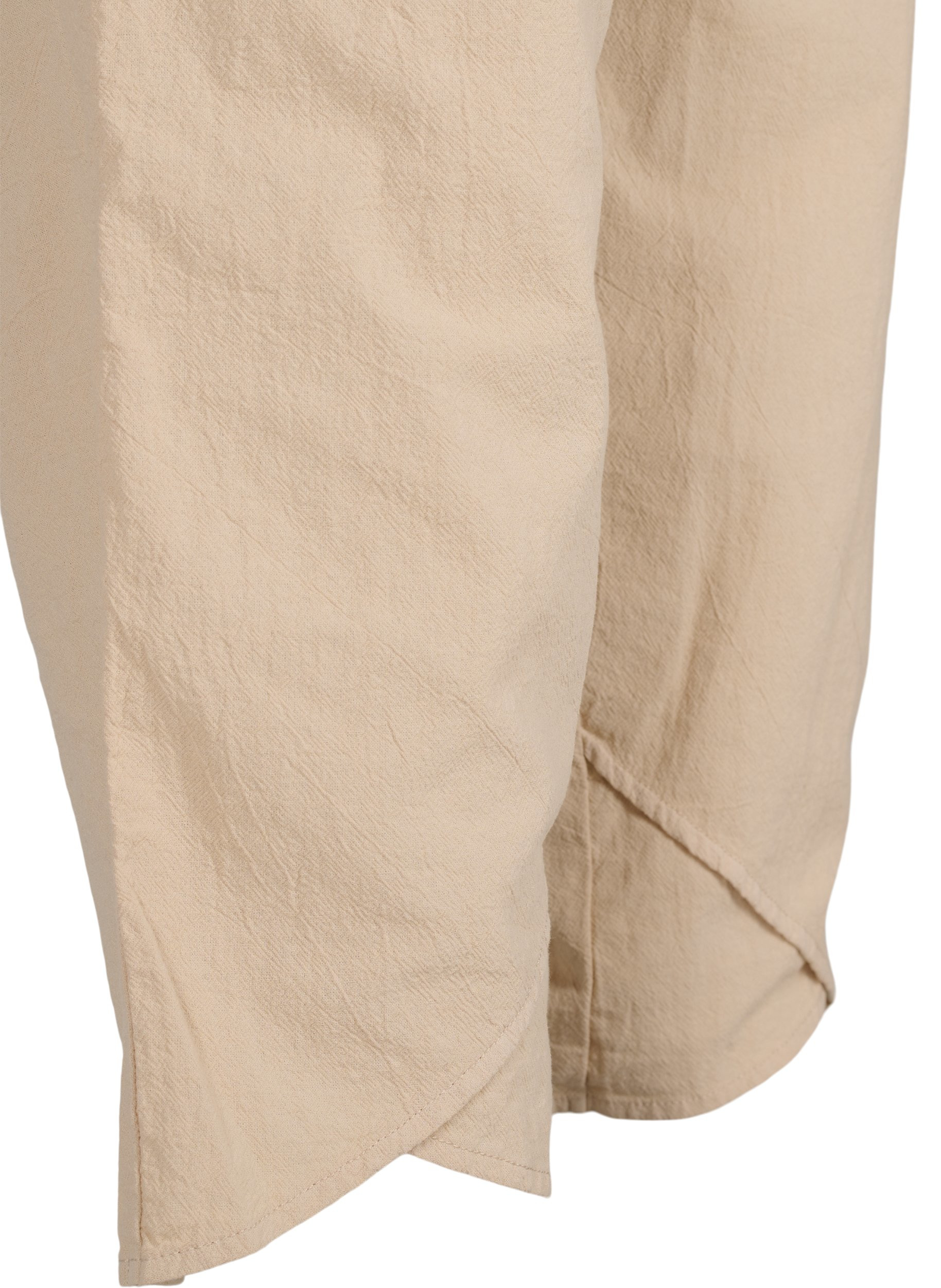 Cropped bukser i bomull, Oxford Tan, Packshot image number 3
