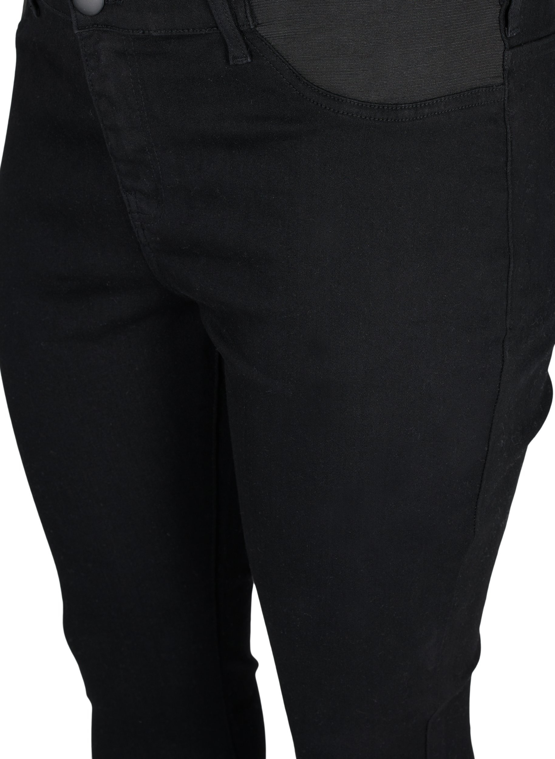 Super slim Amy jeans med strikk i livet, Black, Packshot image number 2