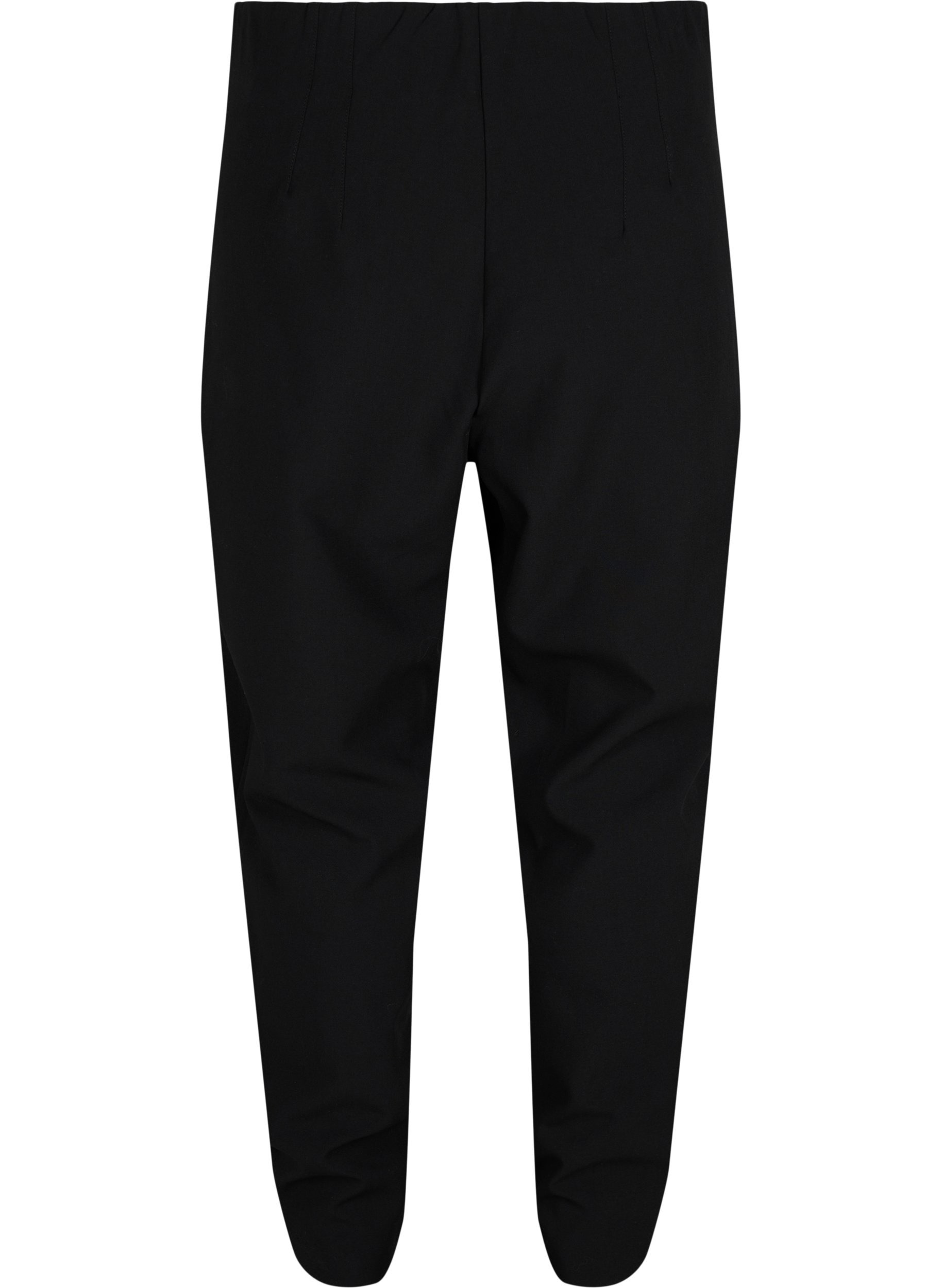 Klassiske bukser med høyt liv, Black, Packshot image number 1