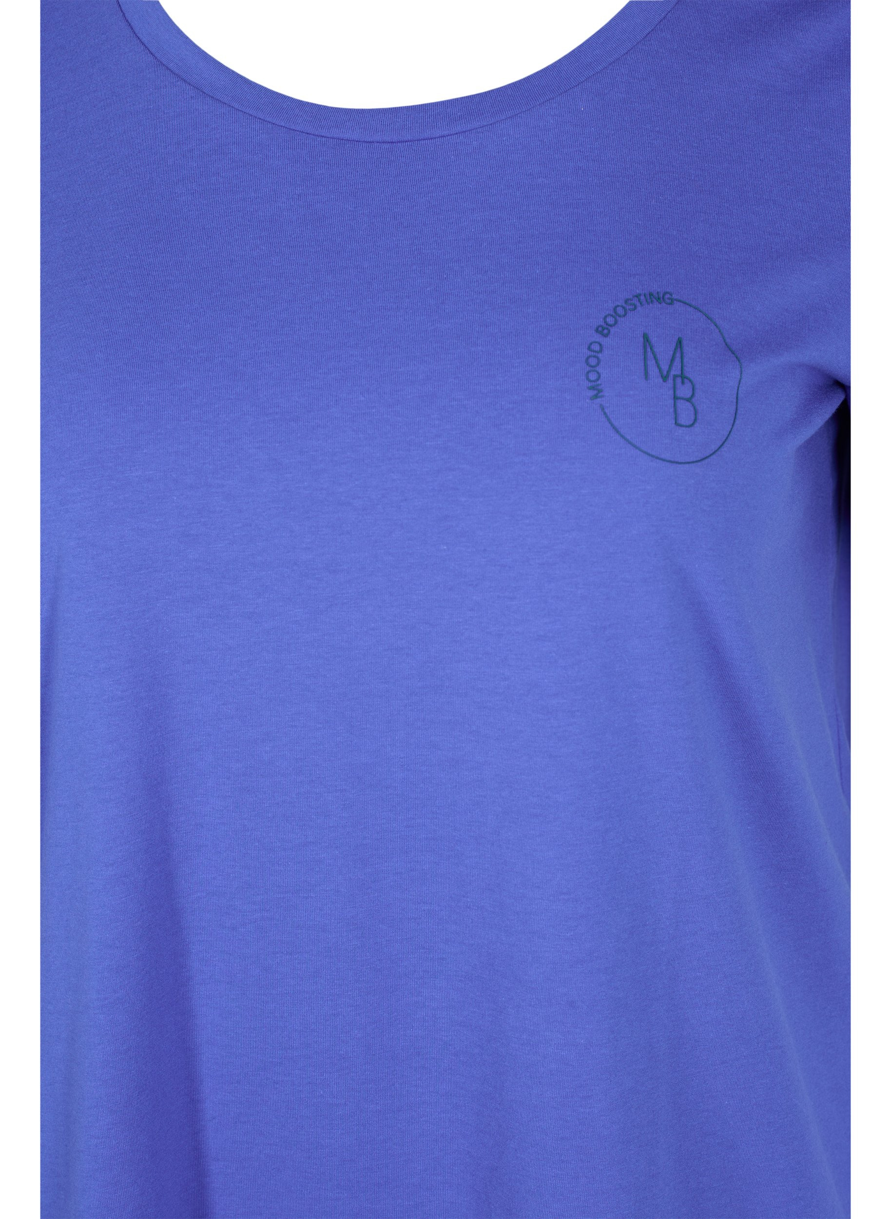 Kortermet T-skjorte med rund hals, Dazzling Blue MB, Packshot image number 2