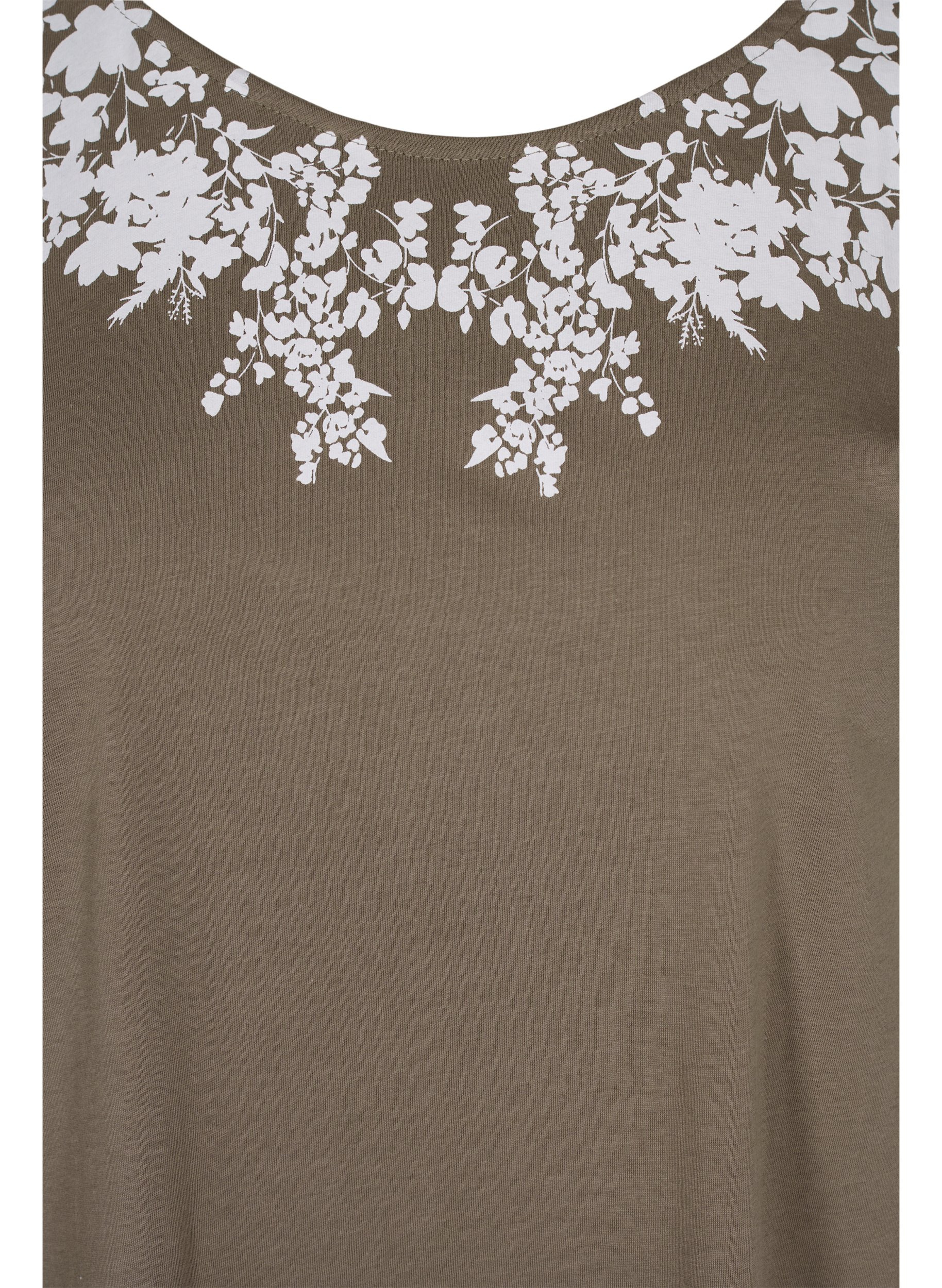 T-skjorte i bomull med mønster, Falcon mel Feather, Packshot image number 2