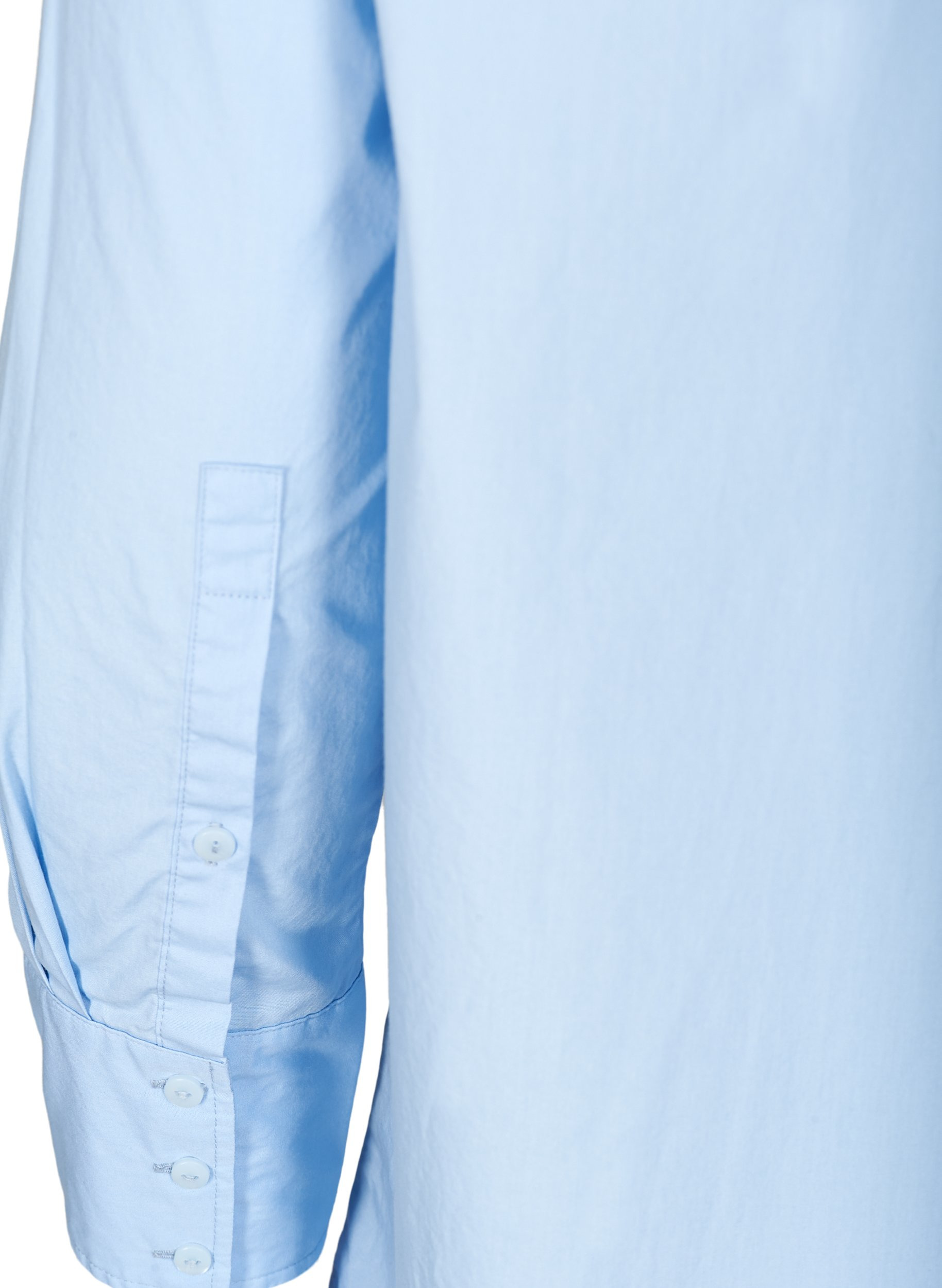 Lang bomullsskjorte med lomme på brystet, Blue Heron, Packshot image number 3