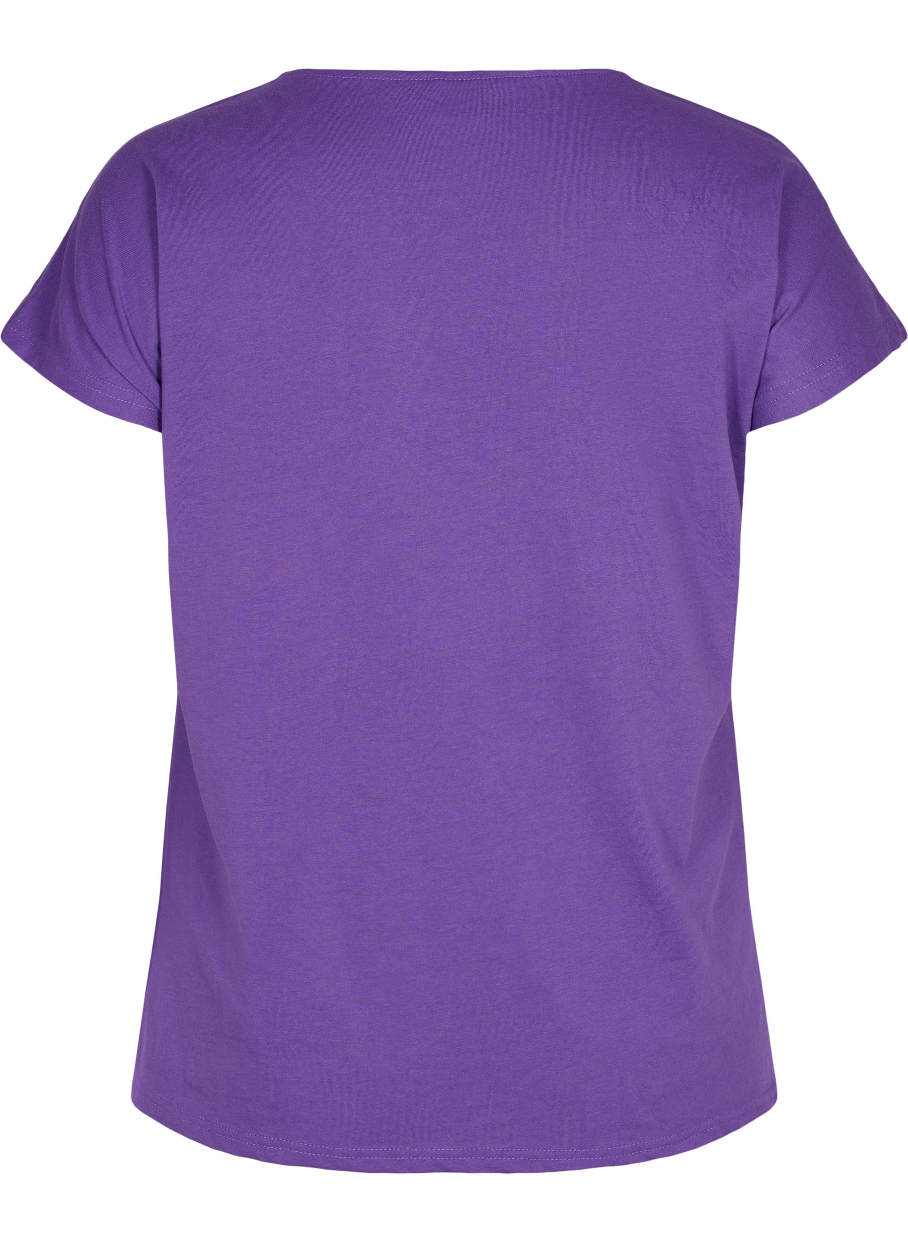 T-skjorte i bomullsmiks, Ultra Violet, Packshot image number 1