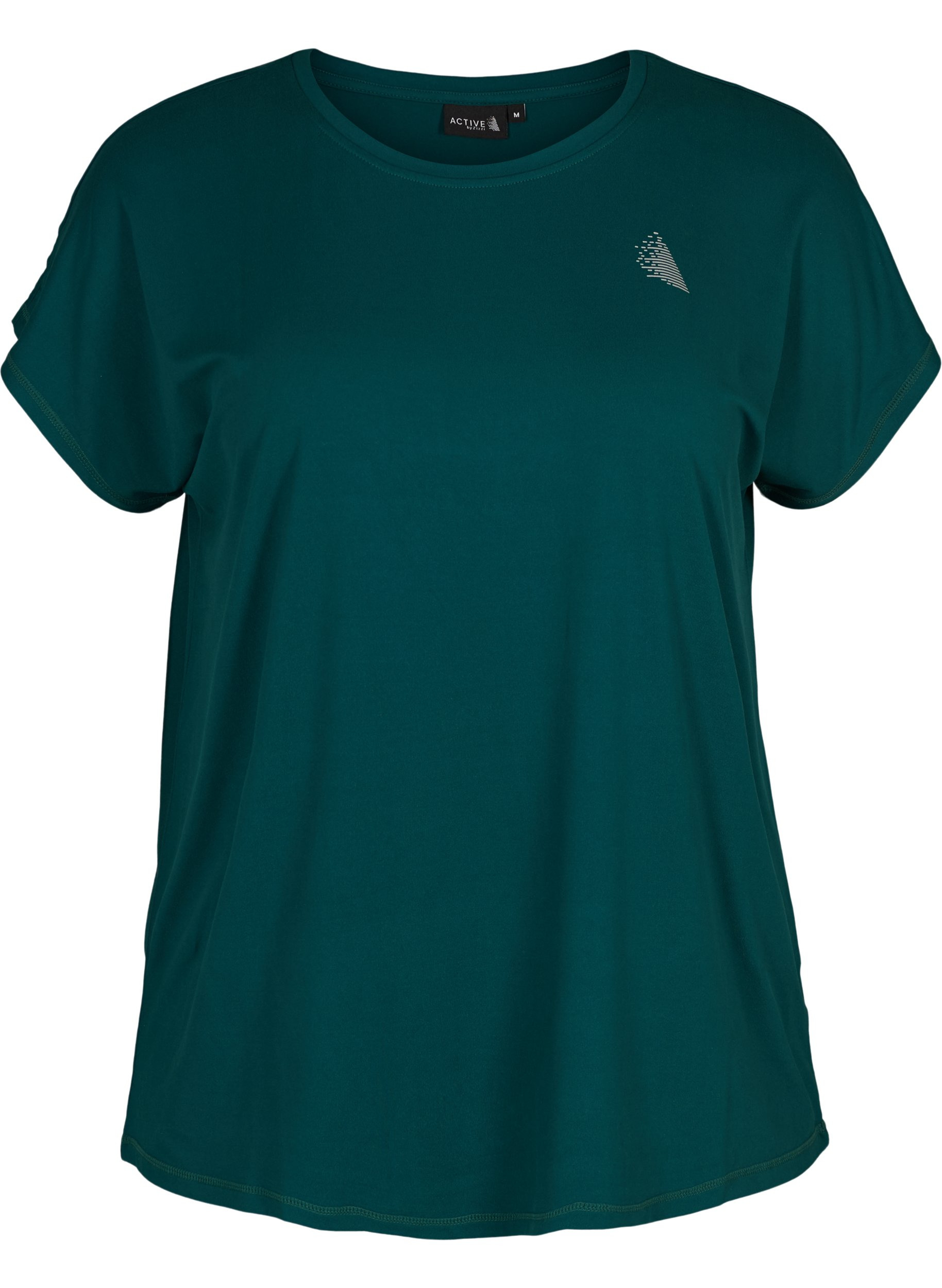 Ensfarget t-skjorte til trening, Deep Teal, Packshot image number 0