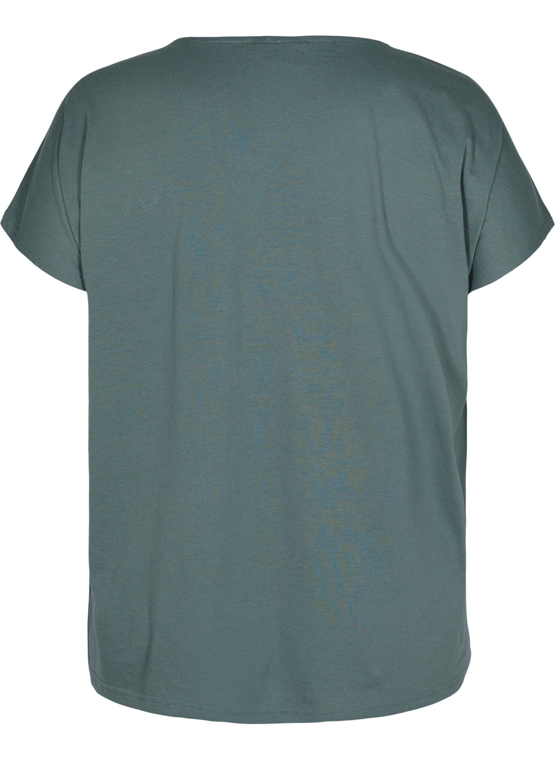 T-skjorte i bomullsmiks, Balsam Green, Packshot image number 1