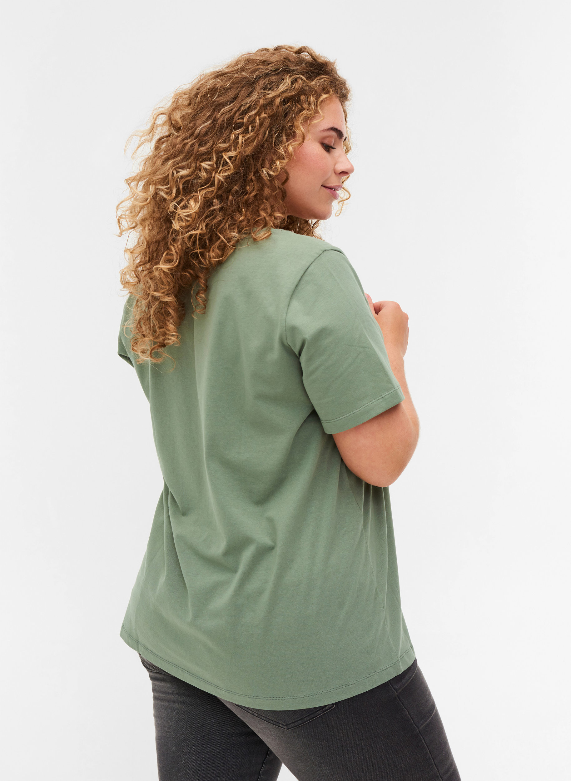 Basis t-skjorte, Agave Green, Model image number 1