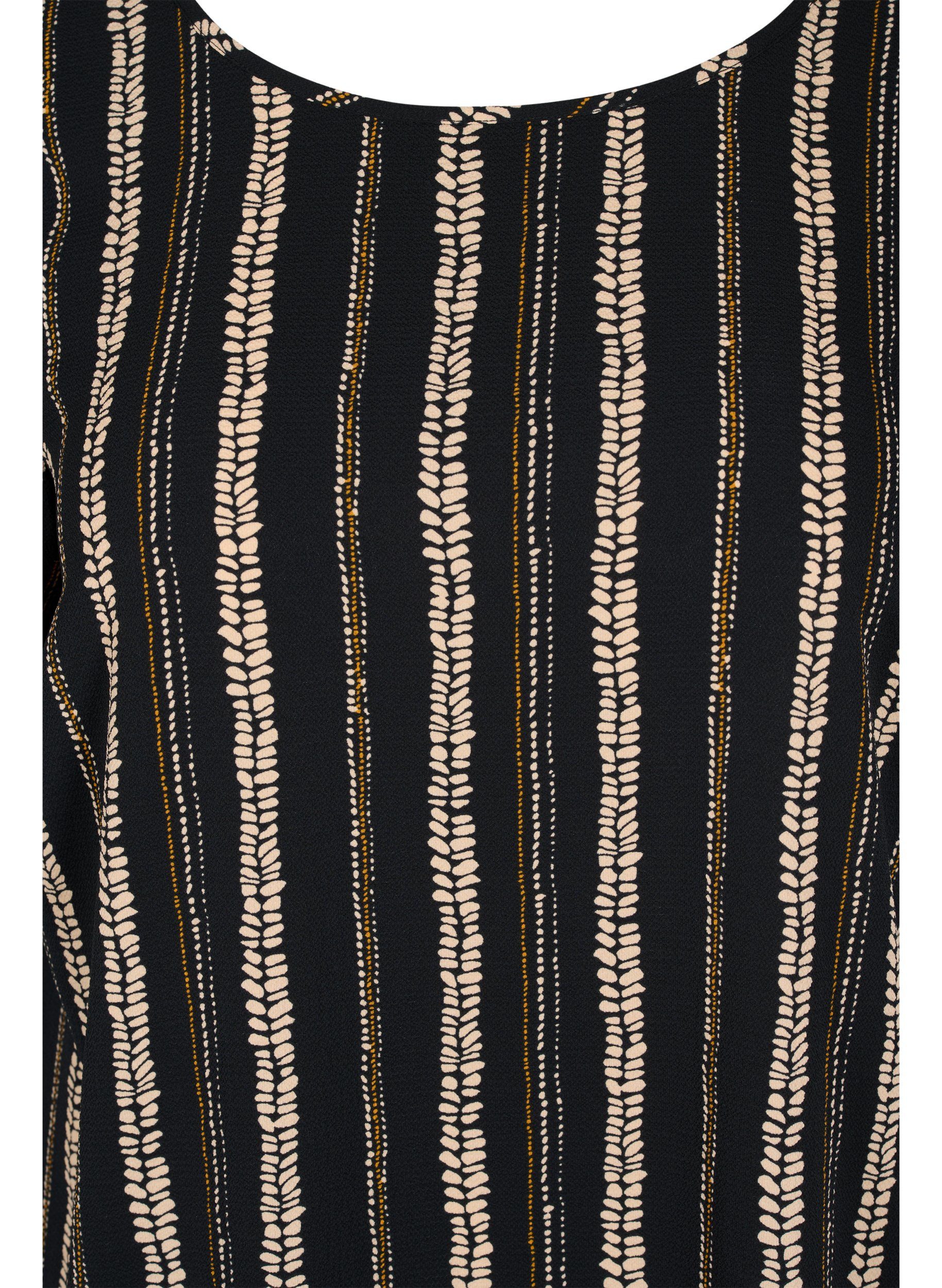 Mønstrete kjole med korte ermer, Graphic Stripe, Packshot image number 2