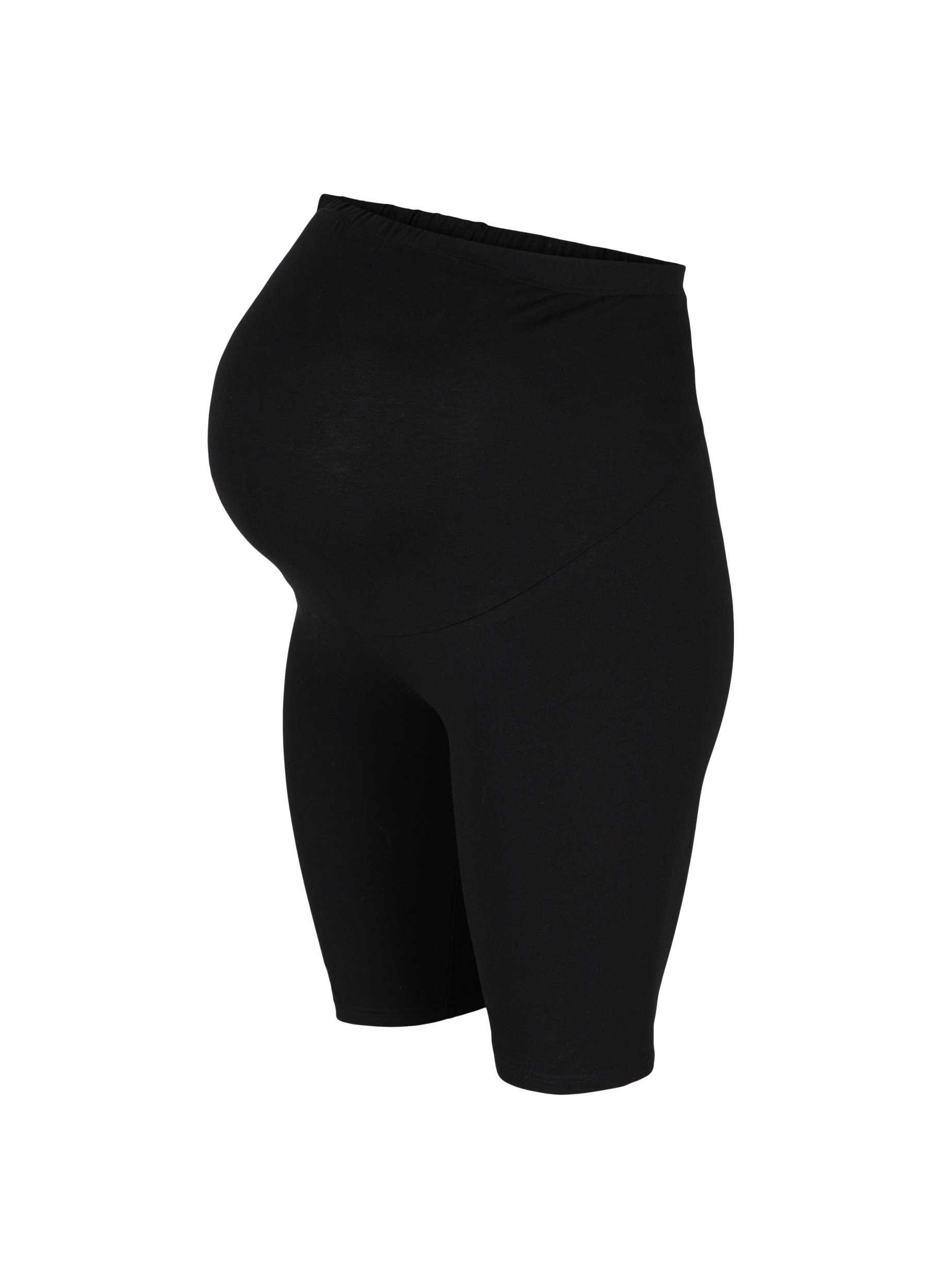 Tettsittende shorts til gravide, Black, Packshot image number 0