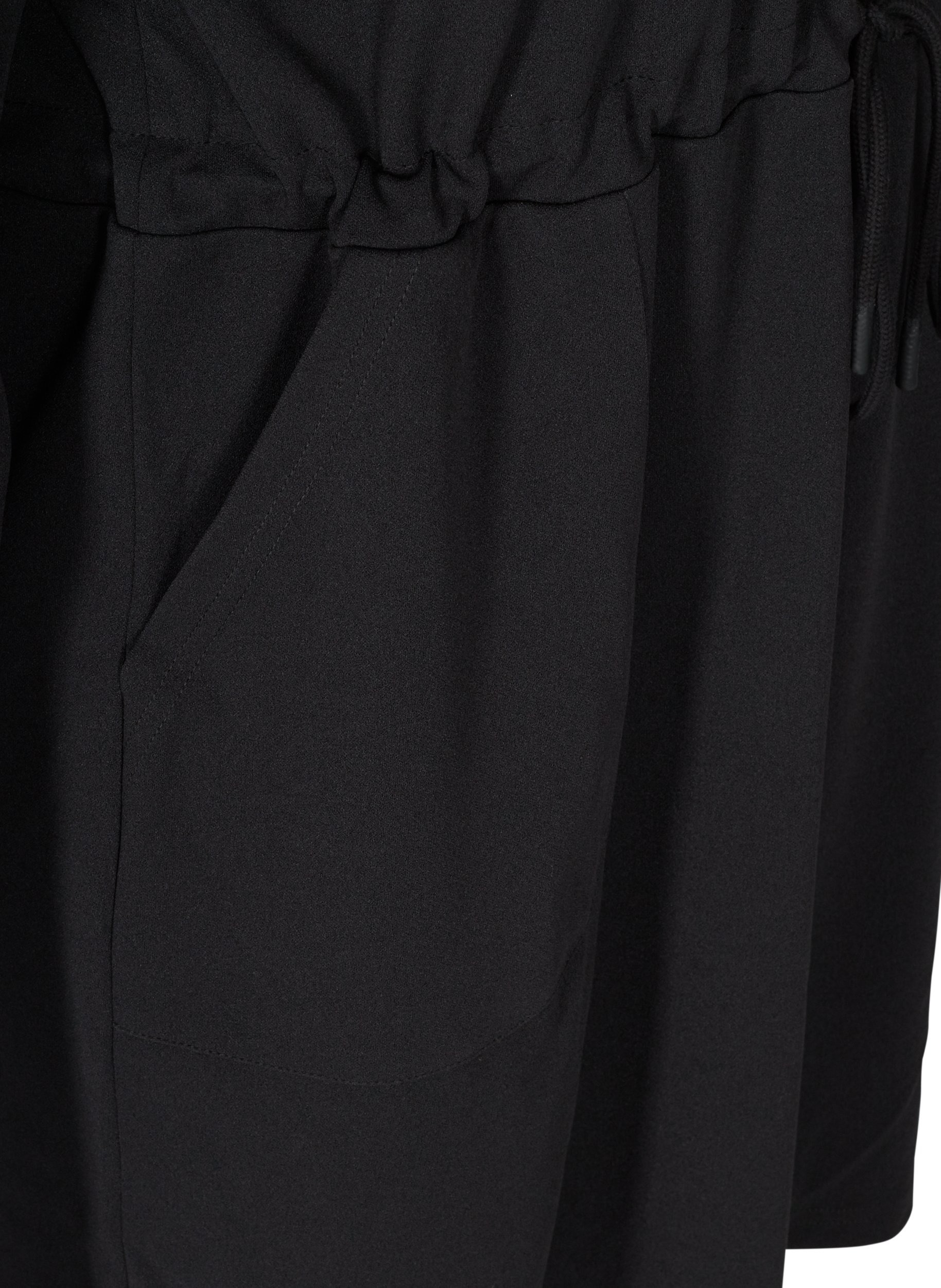 langermet tunika med lommer, Black, Packshot image number 3