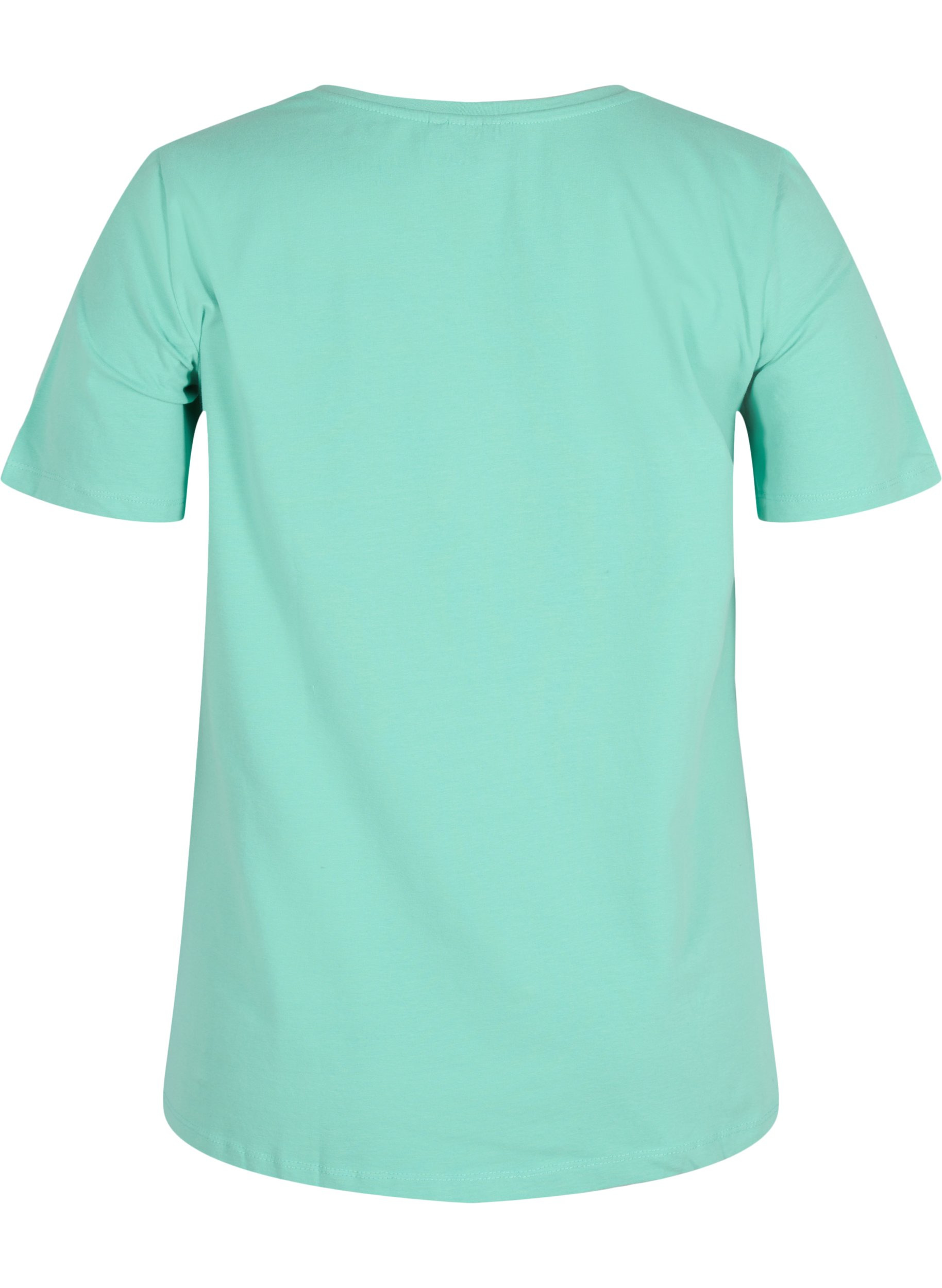 Basis T-skjorte med V-hals, Dusty Jade Green, Packshot image number 1