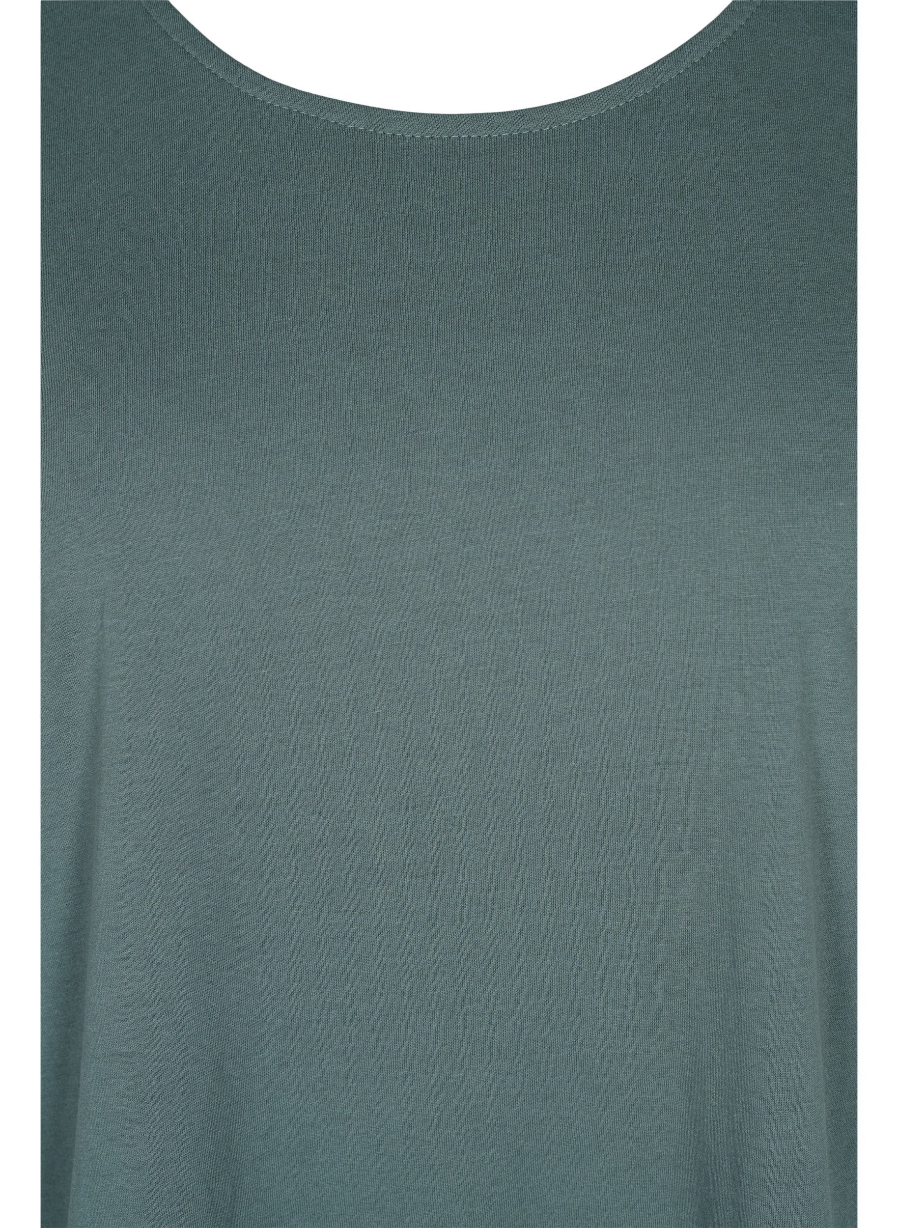 T-skjorte i bomullsmiks, Balsam Green, Packshot image number 2