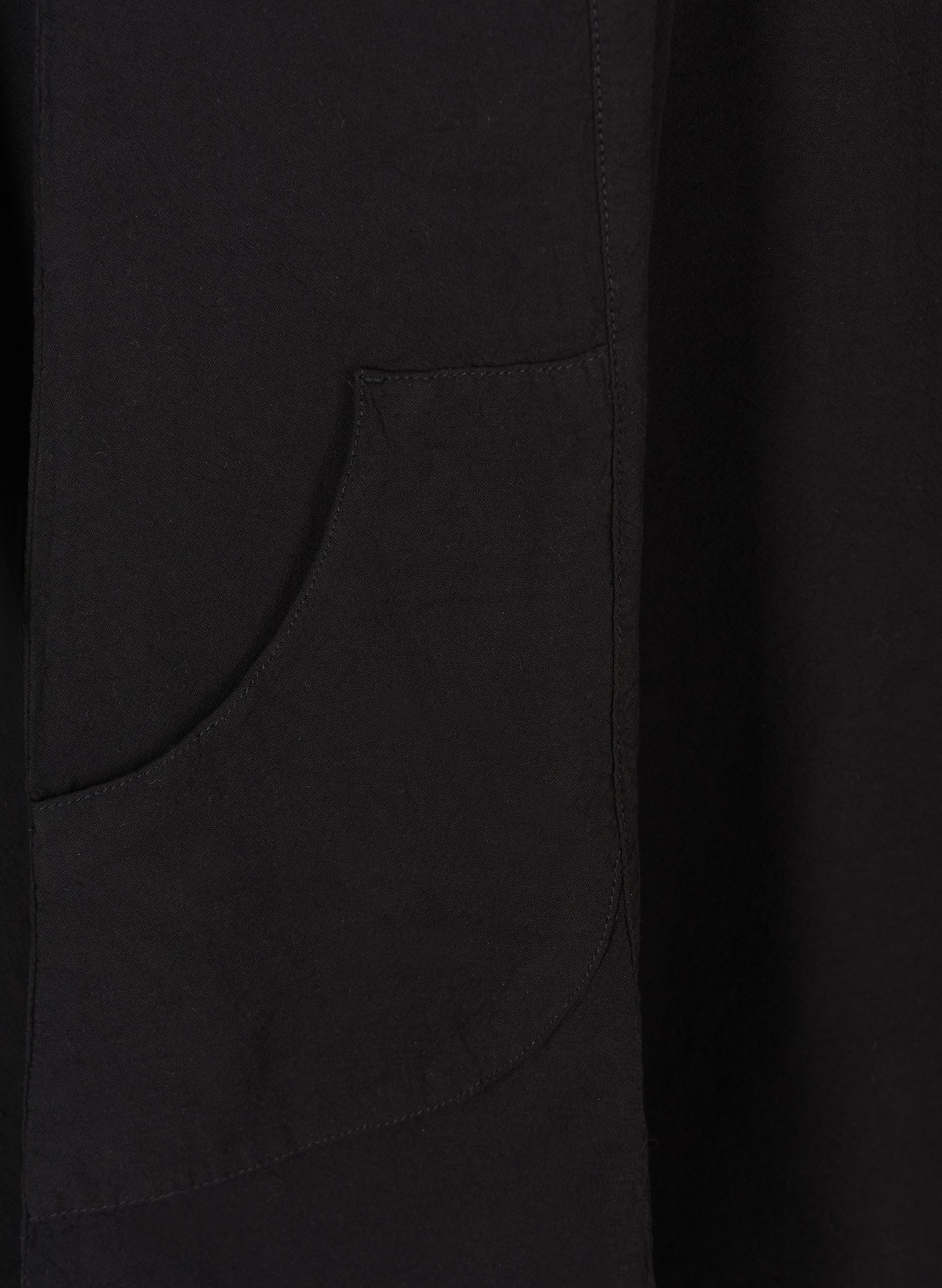 Kortermet bomullskjole, Black, Packshot image number 3