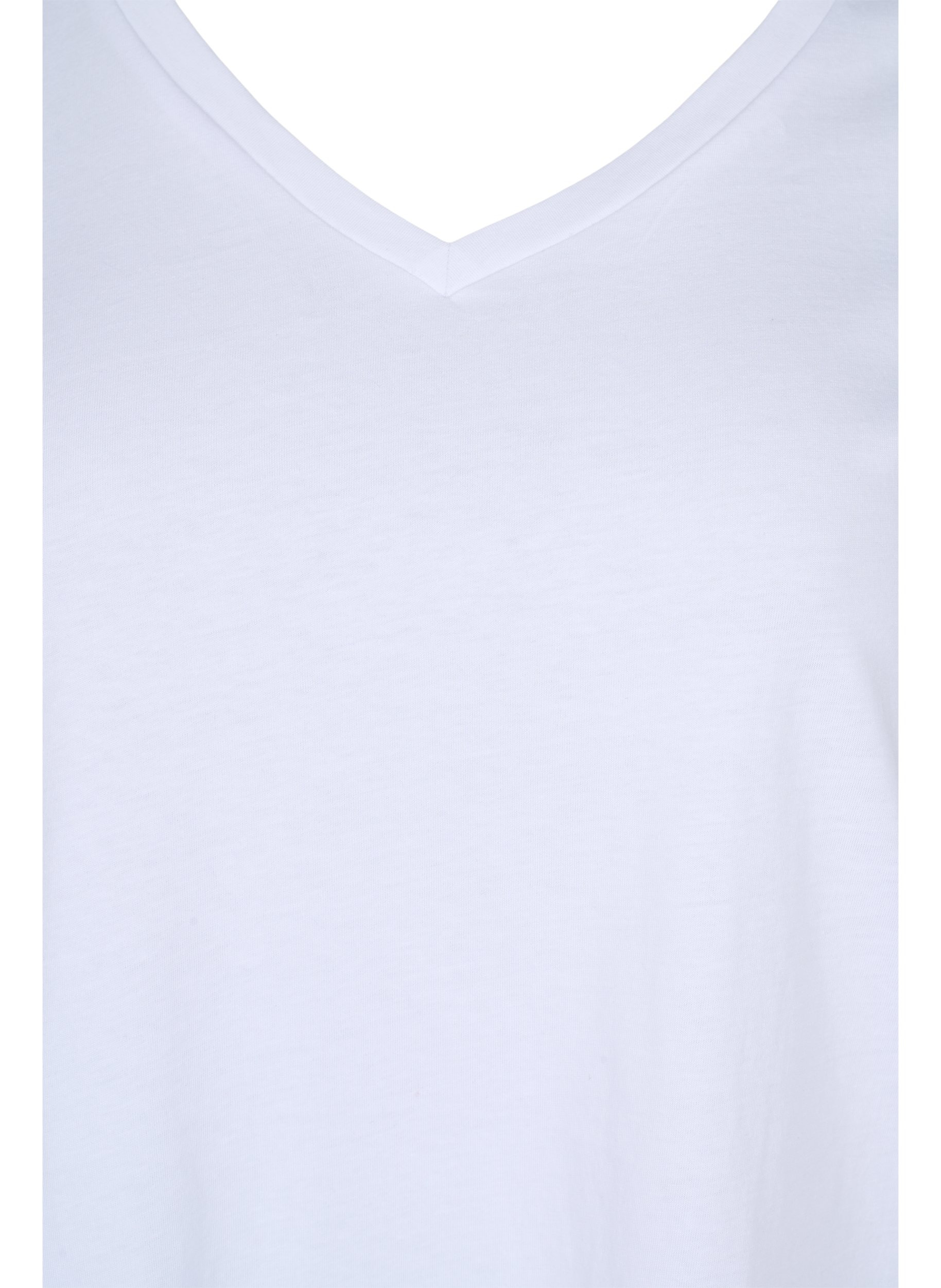 Basis T-skjorter i bomull 2 stk., Black/Bright W, Packshot image number 3