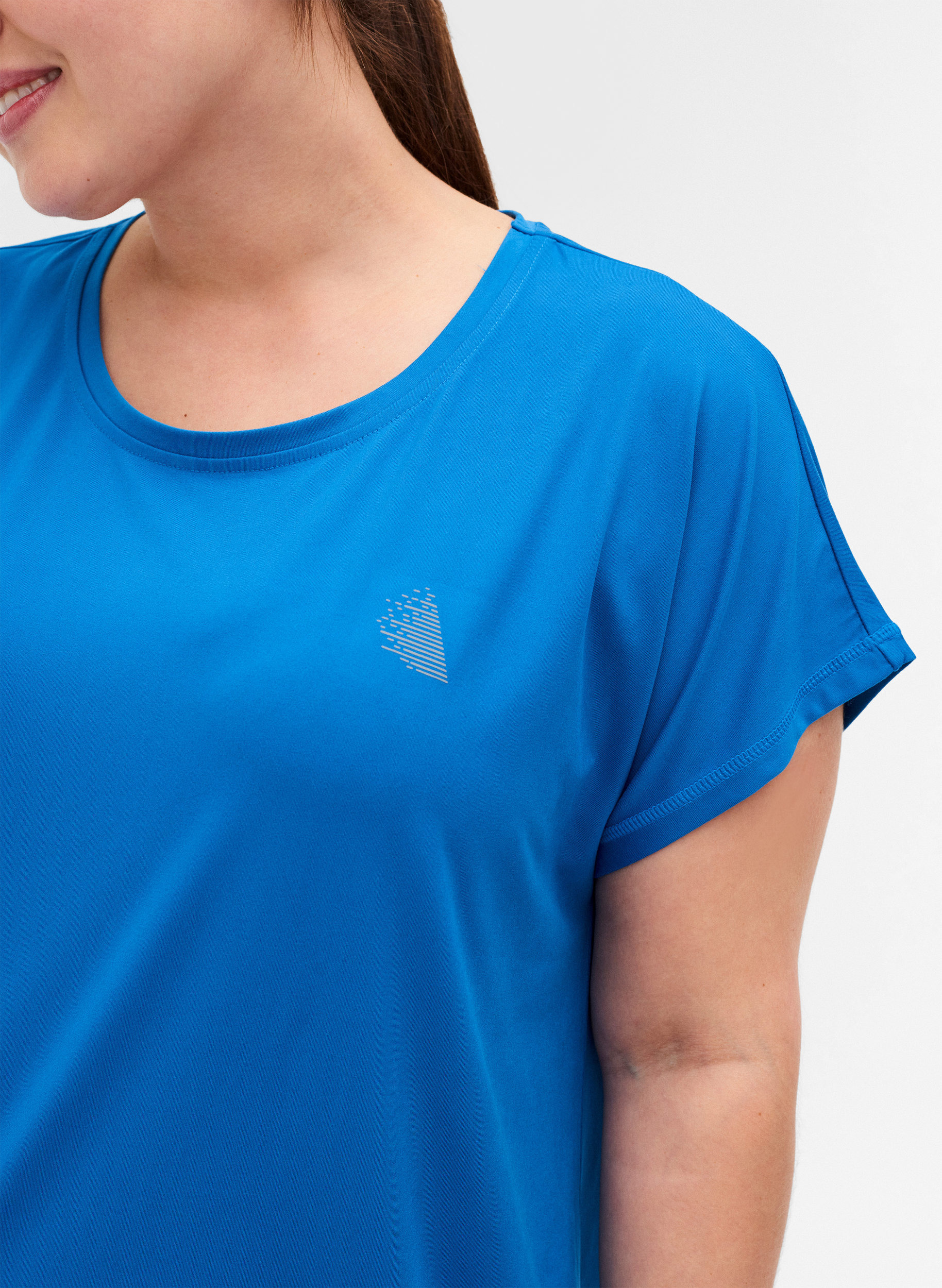 Ensfarget T-skjorte til trening, Daphne Blue, Model image number 2