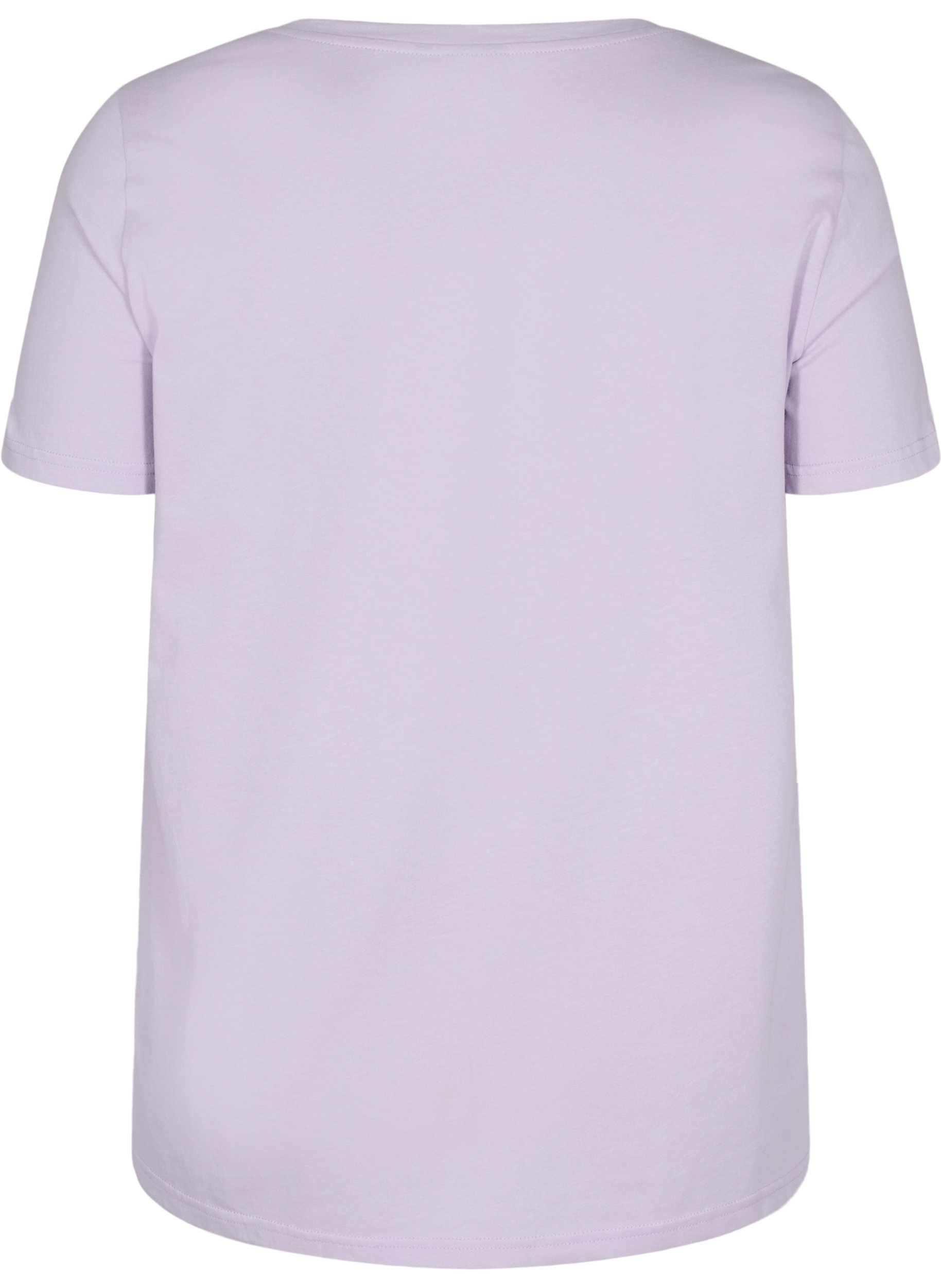 T-skjorte i bomull med A-form og trykk, Thistle Fl. Picture, Packshot image number 1