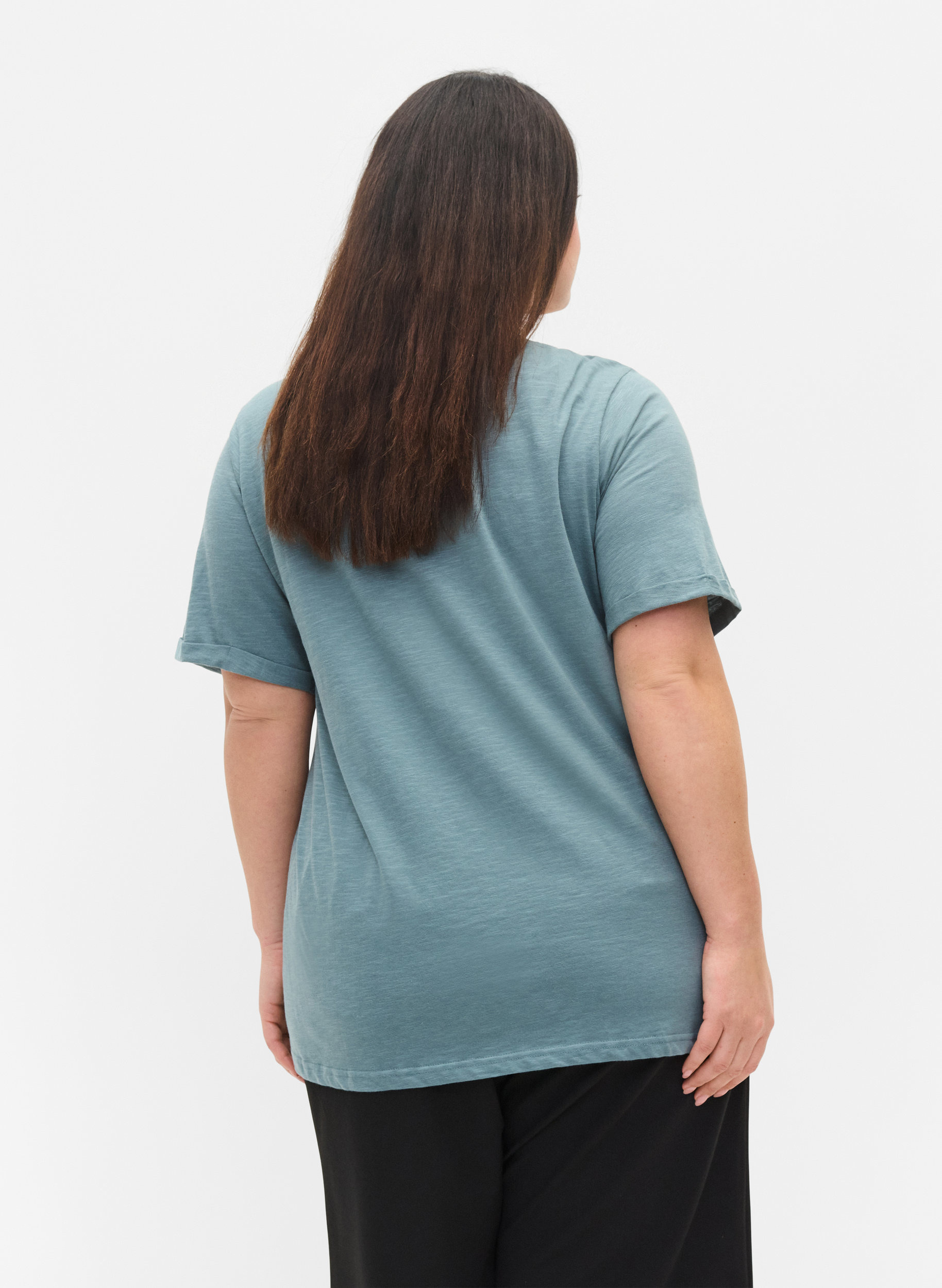 T-skjorte i bomull med korte ermer, Goblin Blue, Model image number 1