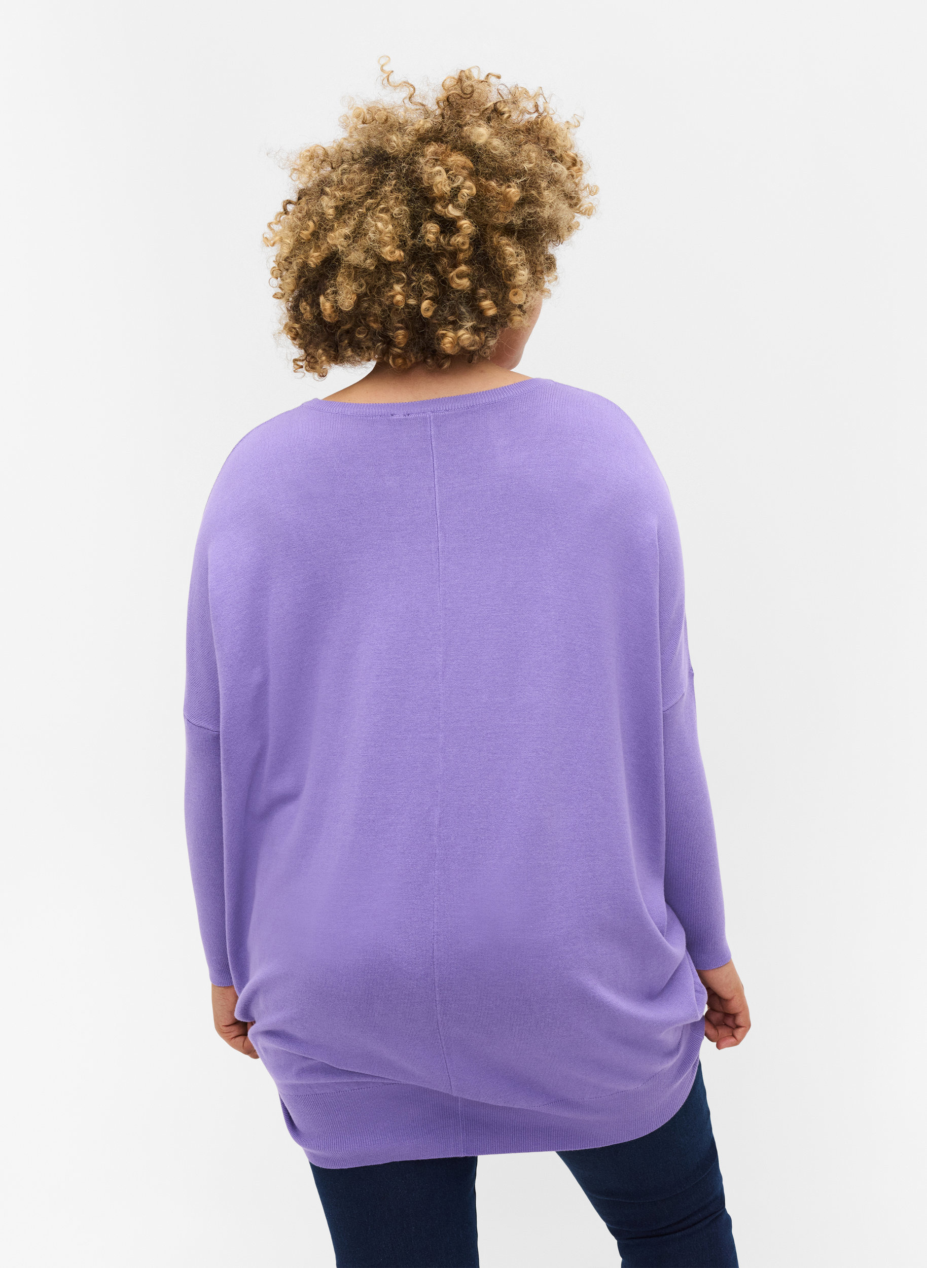 Strikket genser, Paisley Purple, Model image number 1