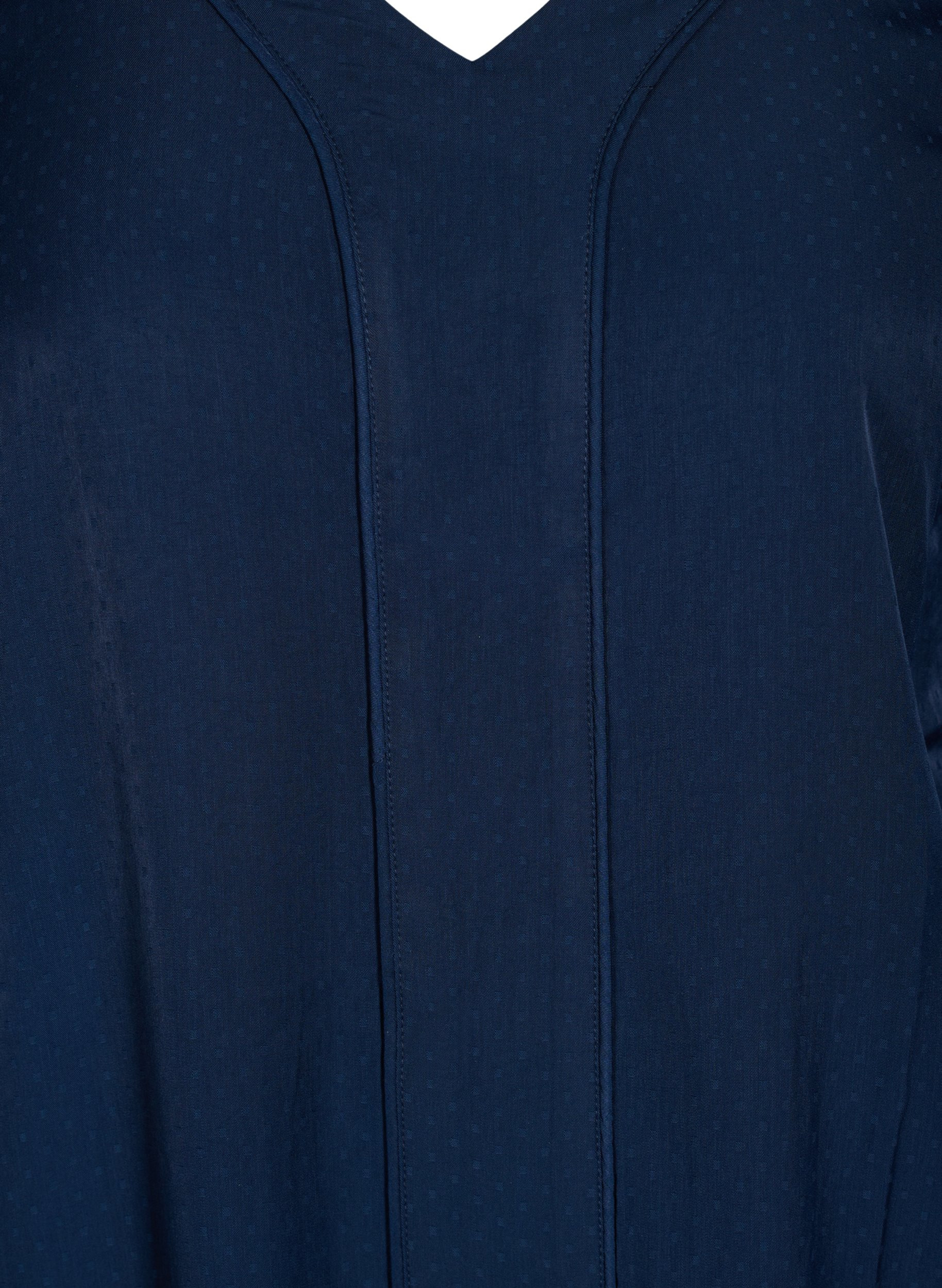 Langermet tunika med smock, Navy Blazer, Packshot image number 2