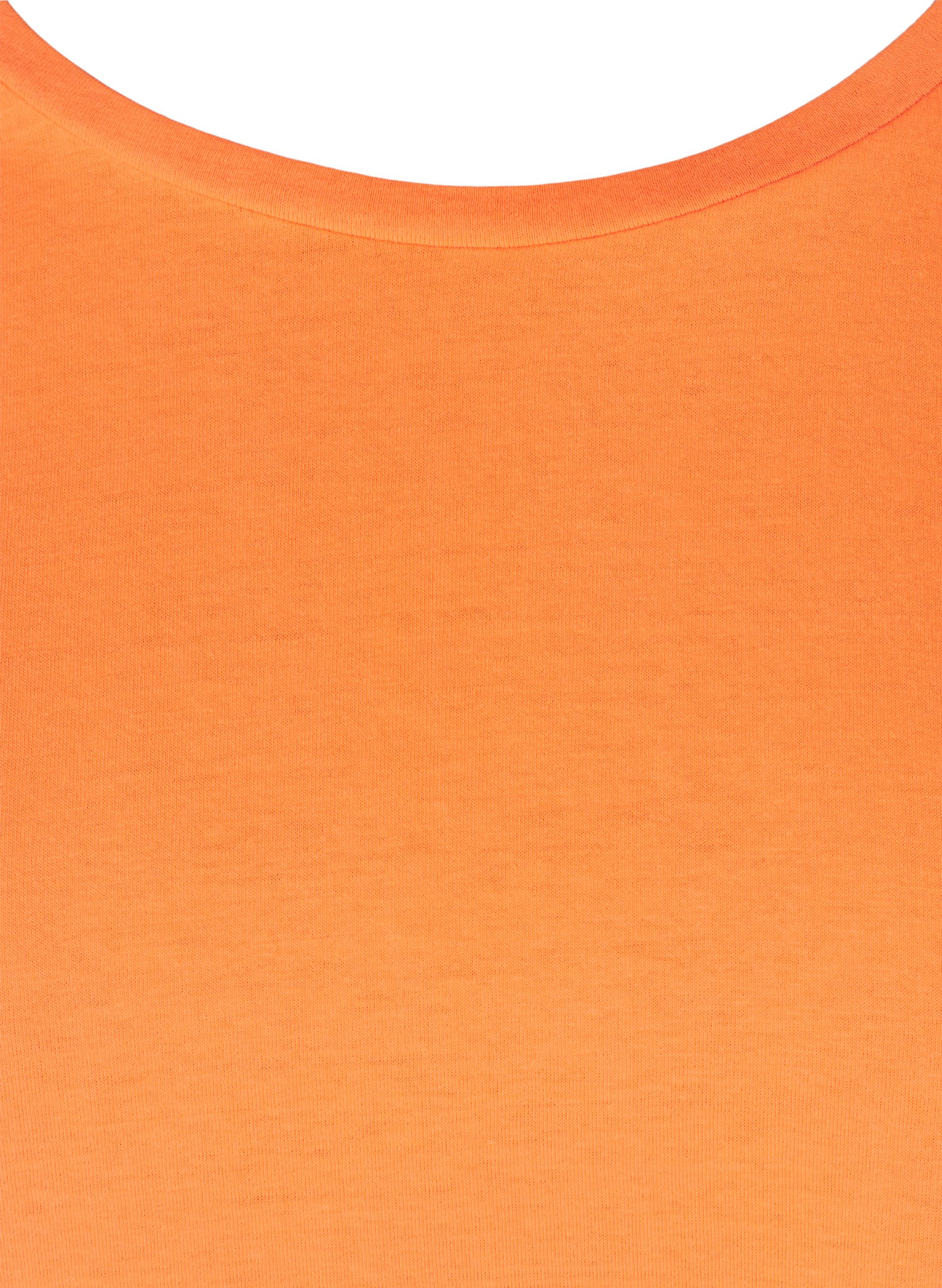 Neonfarget T-skjorte i bomull, Neon Coral, Packshot image number 2