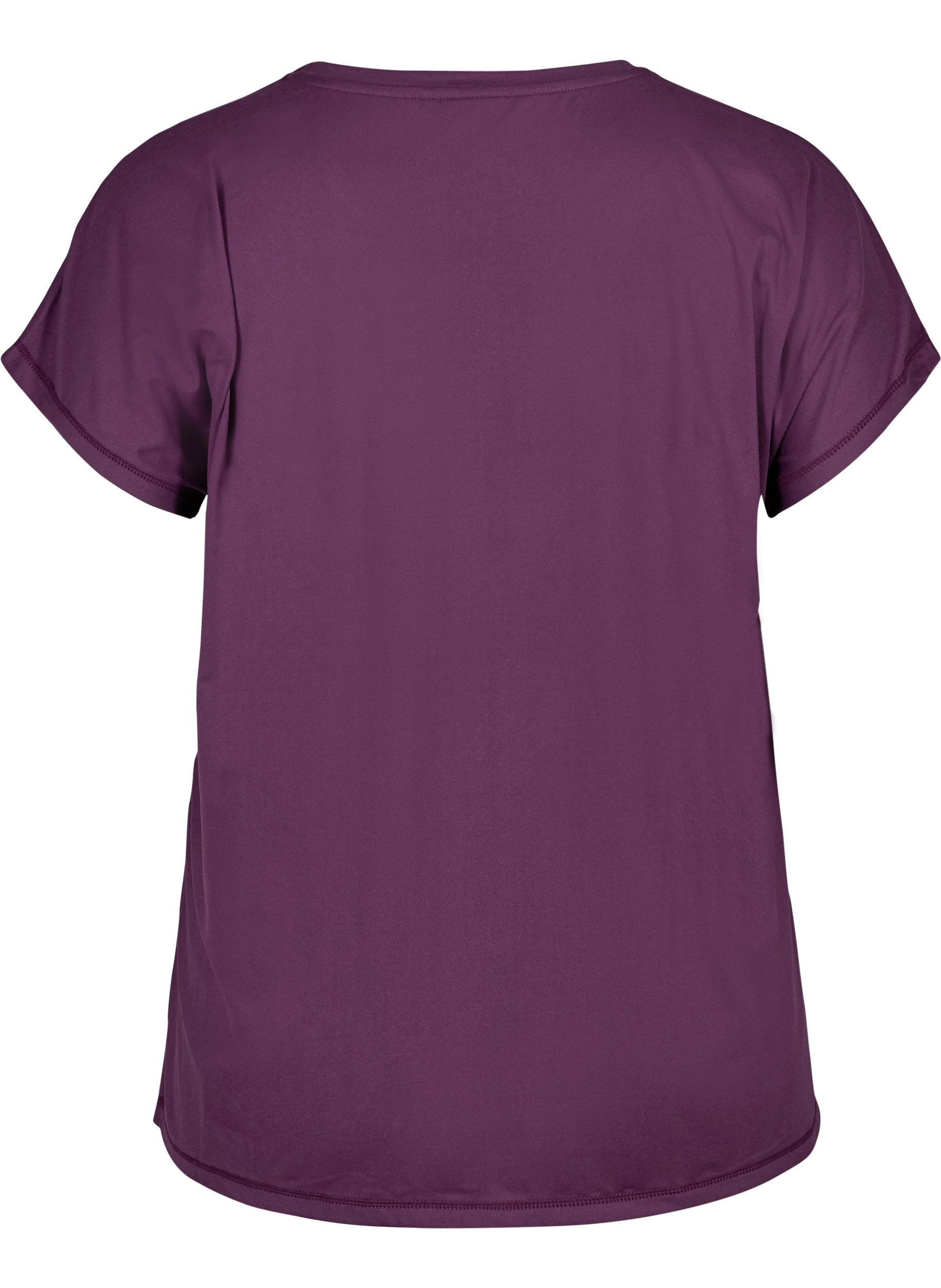 Ensfarget t-skjorte til trening, Blackberry Wine, Packshot image number 1