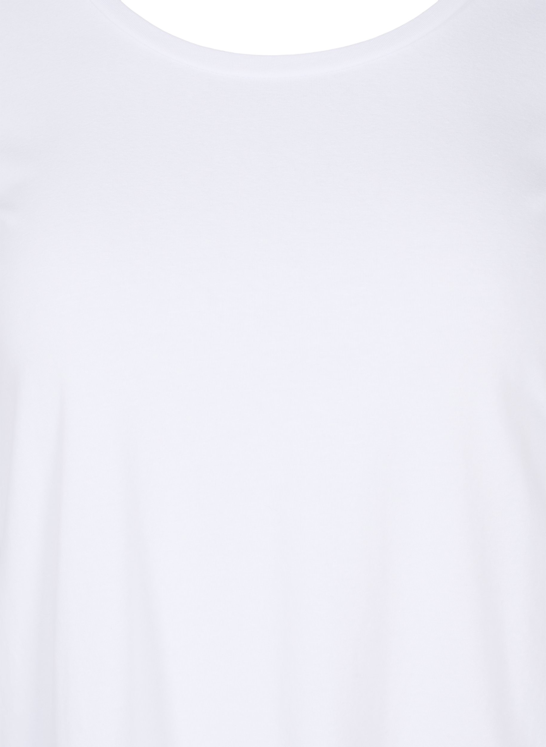 Basis t-skjorte med 3/4-ermer, Bright White, Packshot image number 2