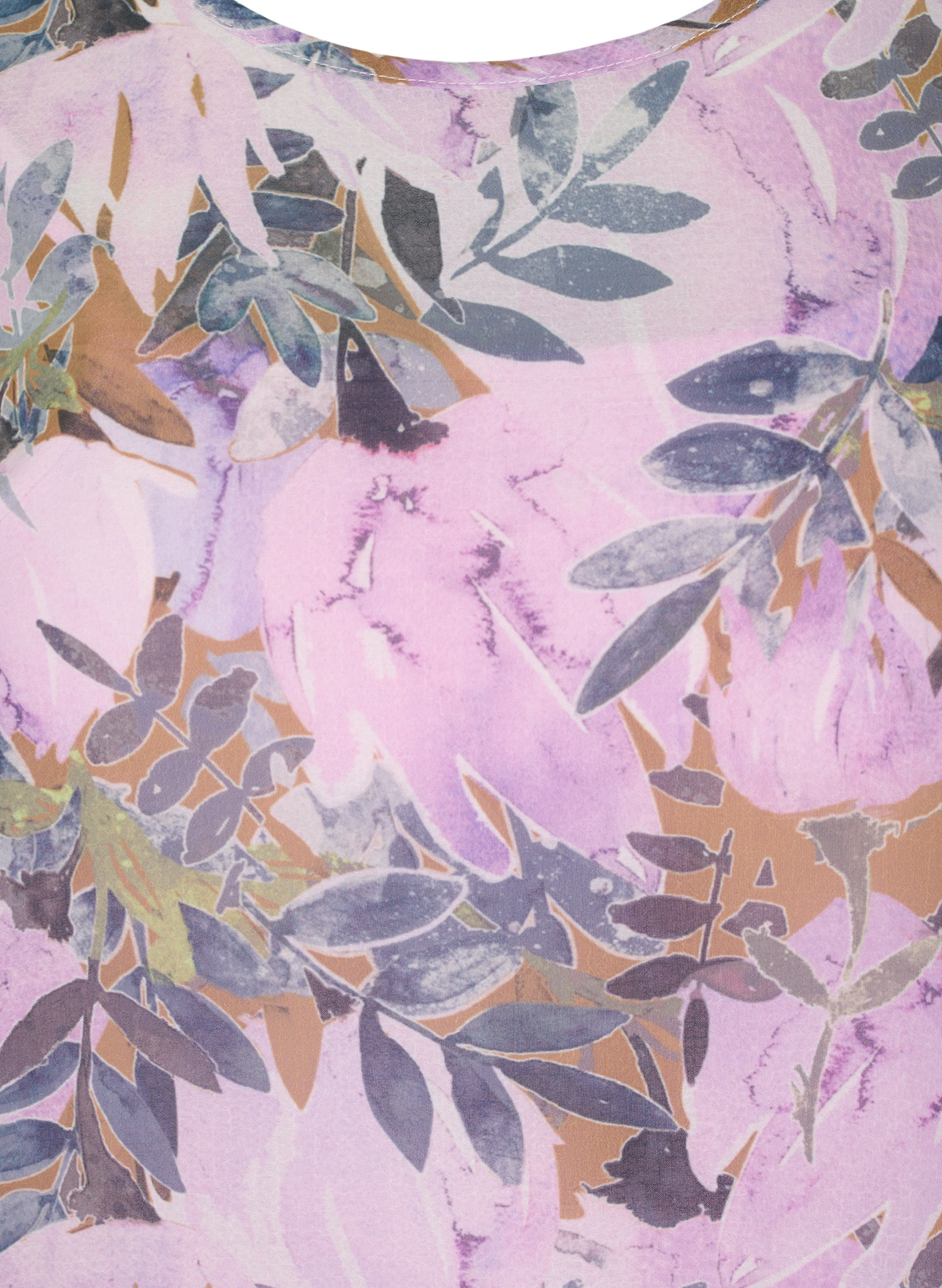Mønstrete bluse med lange ermer, Orchid Bouquet AOP, Packshot image number 2