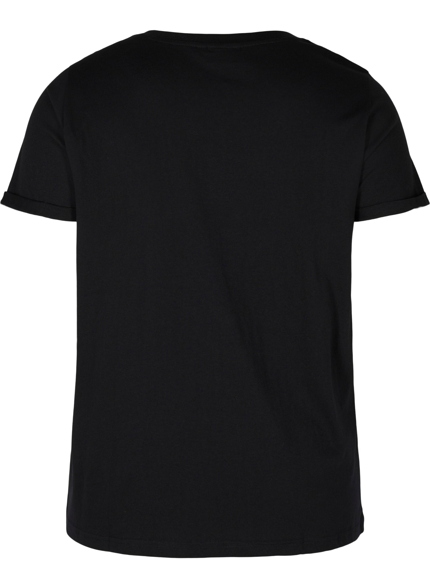T-skjorte til trening med trykk, Black Run, Packshot image number 1