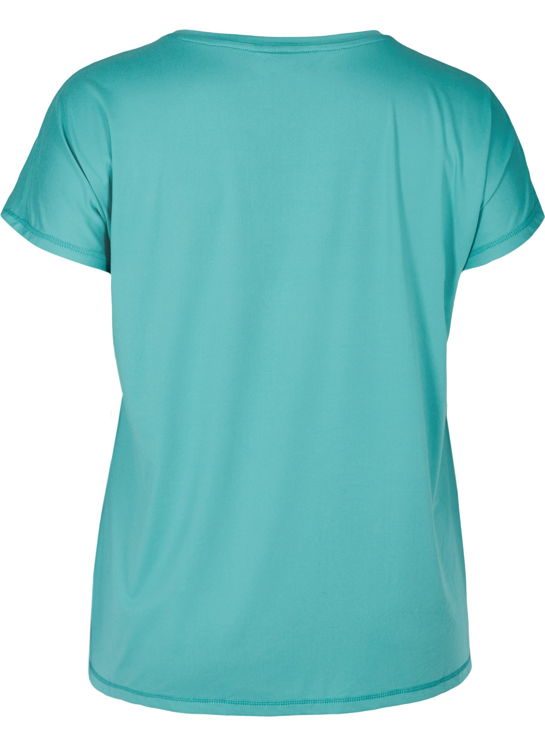 Ensfarget T-skjorte til trening, Deep Sea, Packshot image number 1