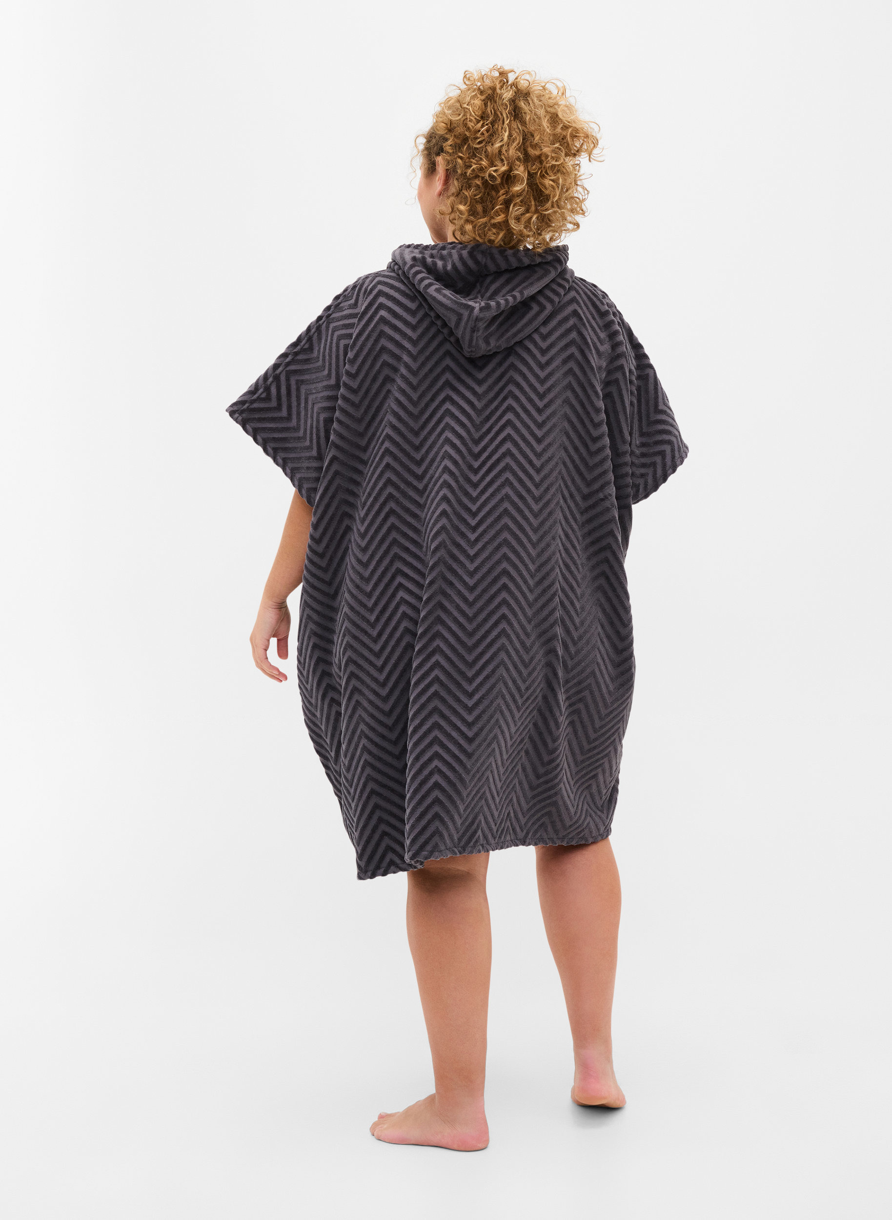 Badeponcho i bomull, Grey, Model