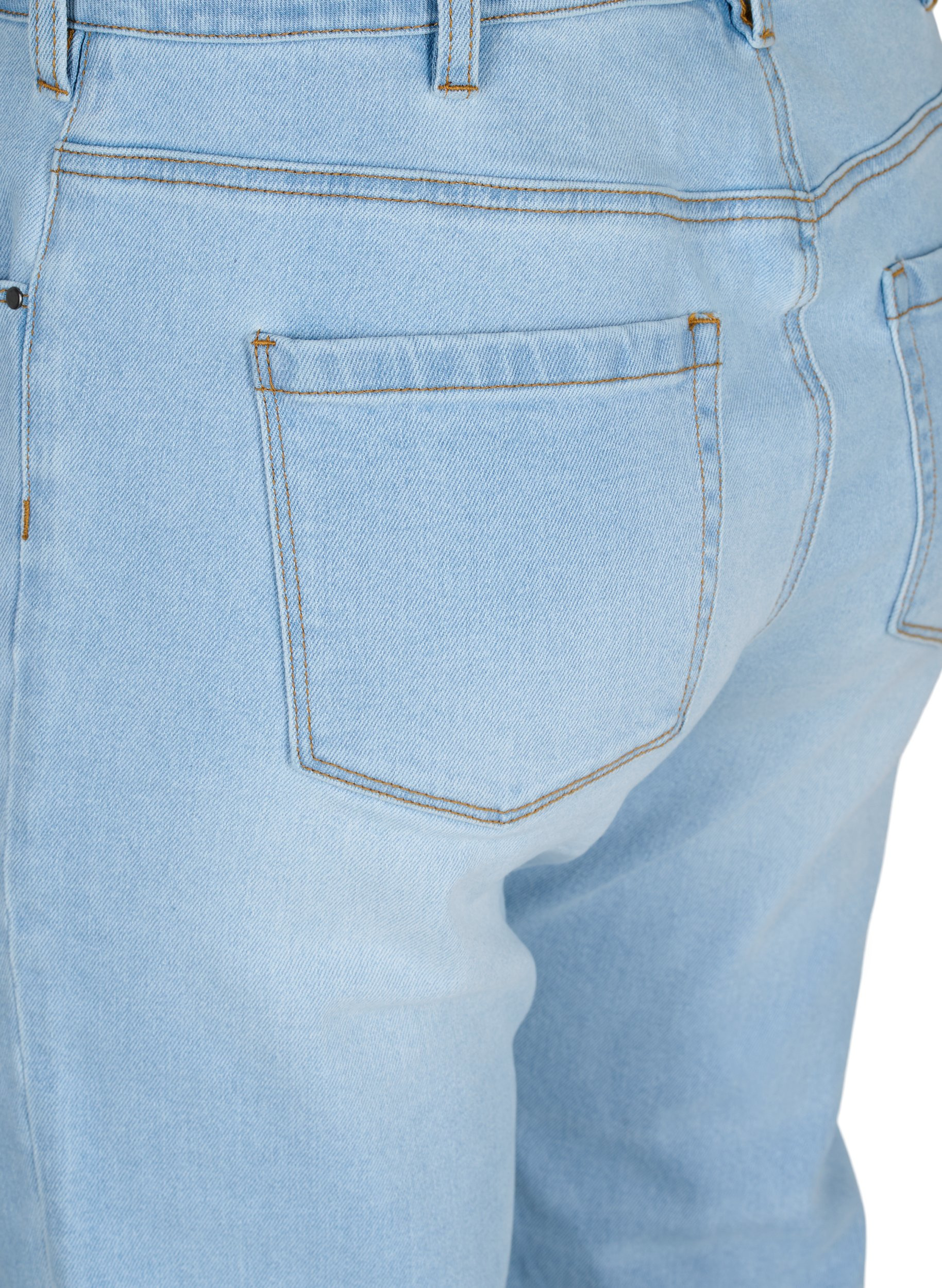 7/8-lengde jeans med rå kanter og høyt liv, Super L.Blue Denim, Packshot image number 3