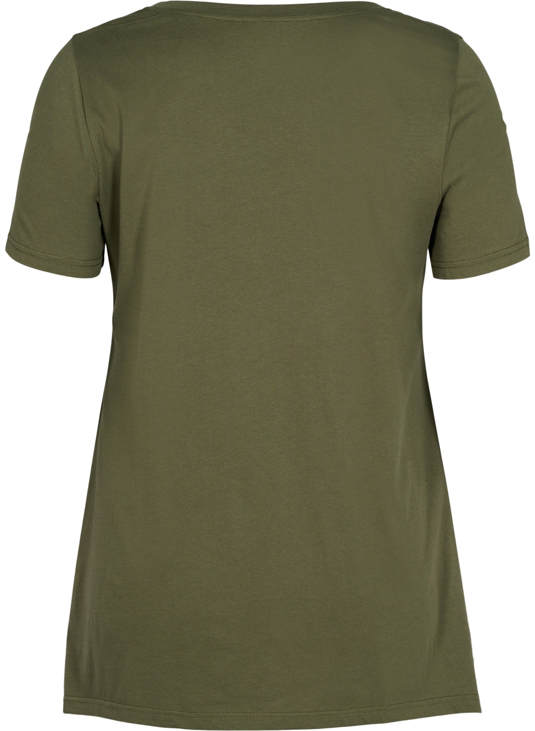 T-skjorte i bomull med A-form, Ivy Green YES, Packshot image number 1