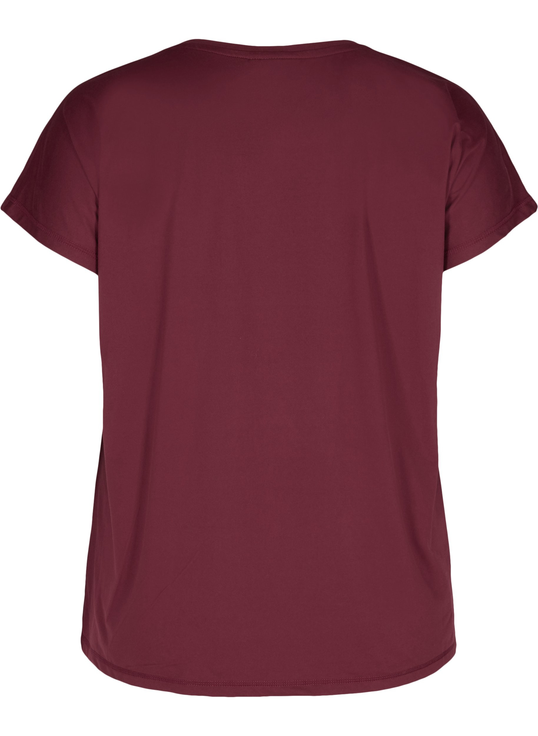 Ensfarget T-skjorte til trening, Pomegranate, Packshot image number 1