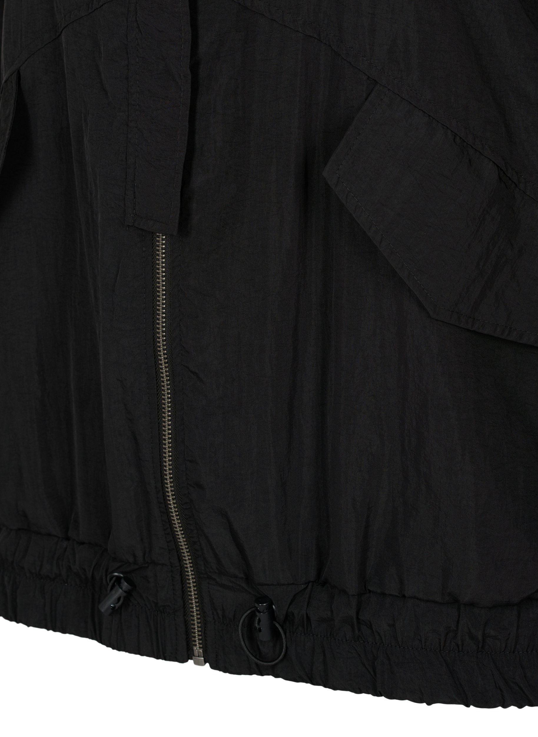 Treningsjakke med hette og glidelås, Black, Packshot image number 2