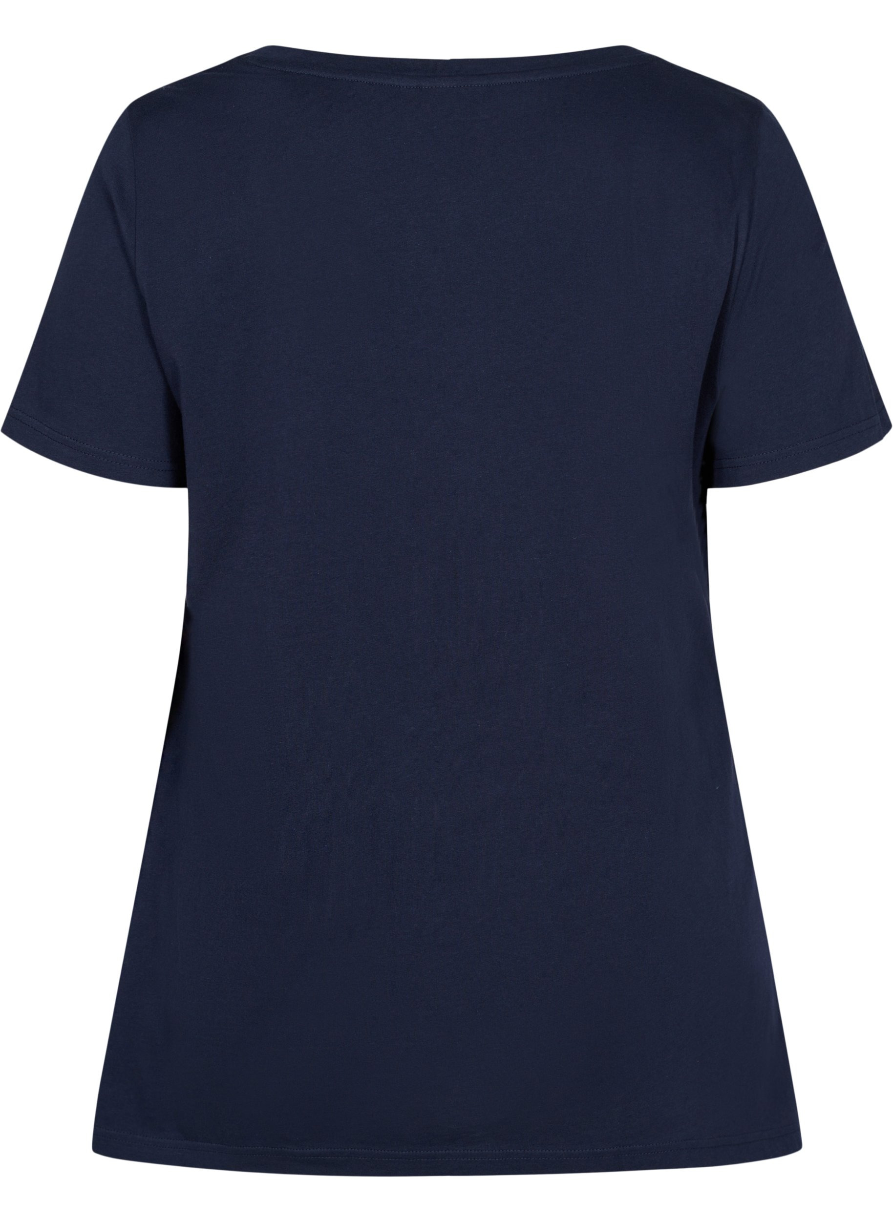 T-skjorte i bomull med A-form, Night Sky Silv Heart, Packshot image number 1