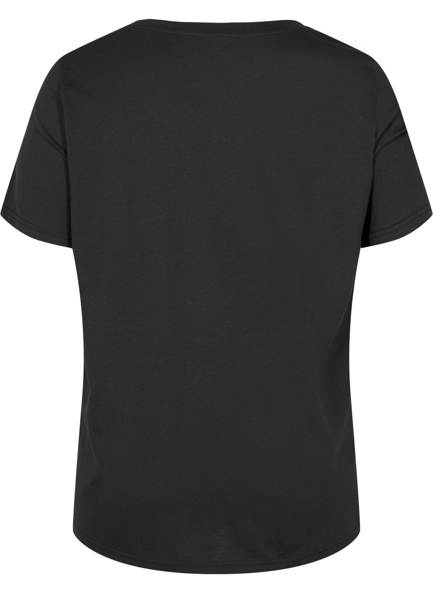 Kortermet T-skjorte med rund hals, Black MB, Packshot image number 1