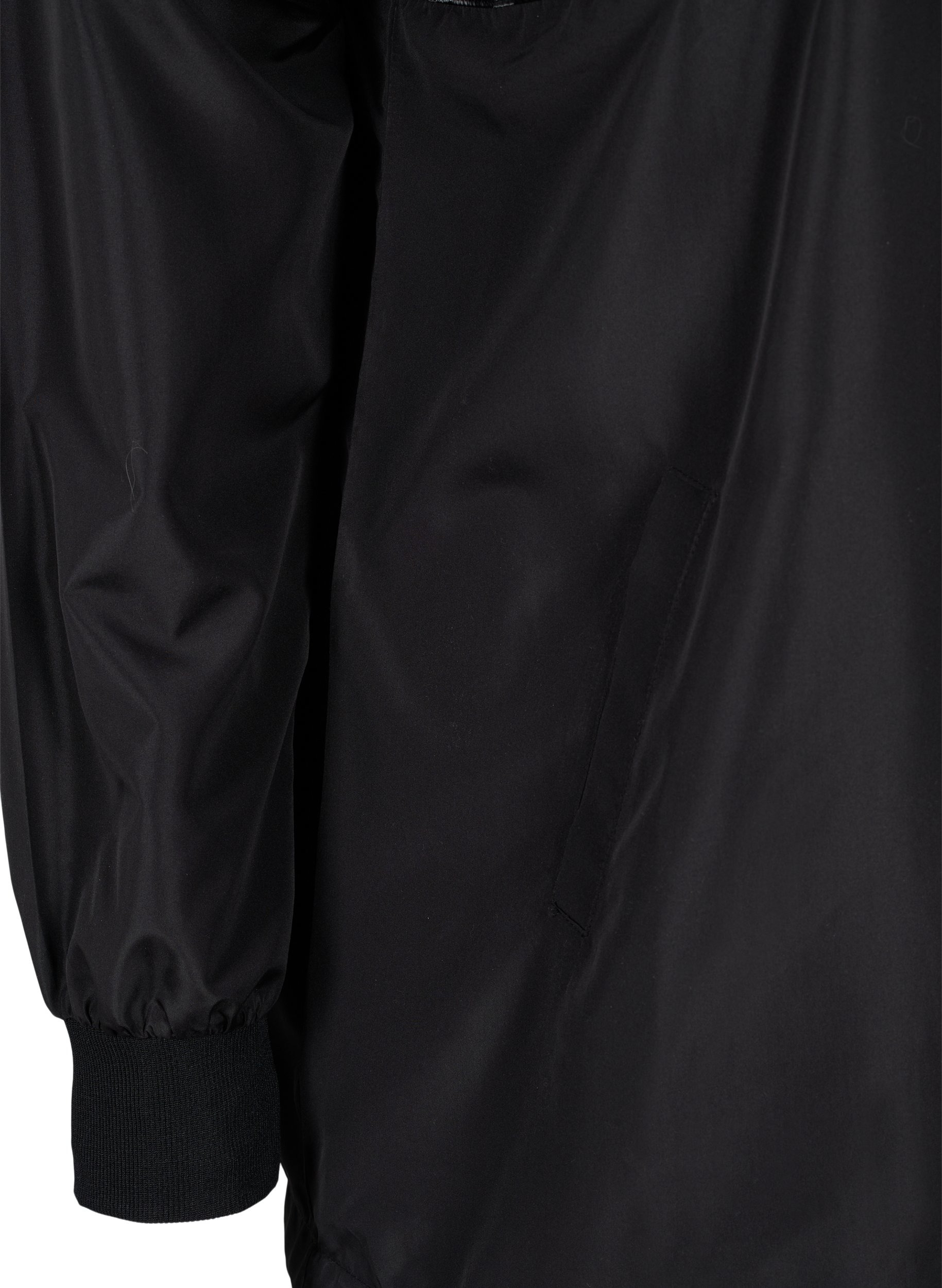 Treningsjakke med hette og lommer, Black, Packshot image number 3