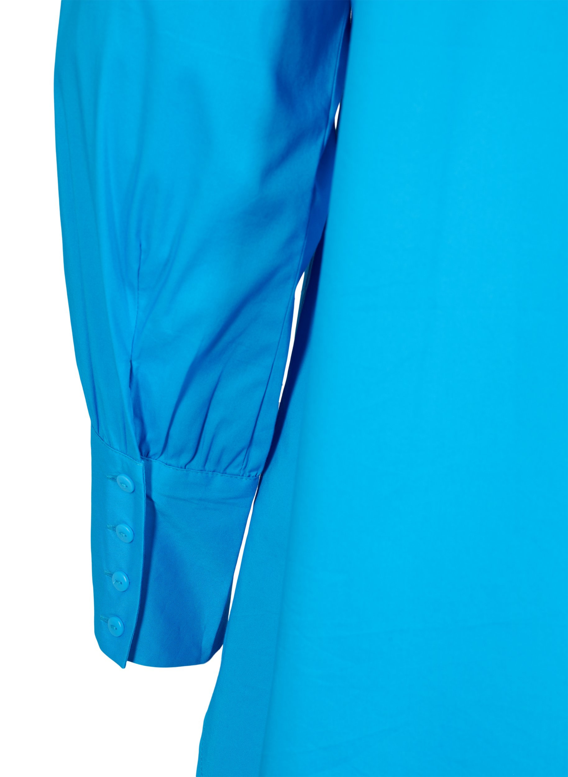 Langermet skjorte med høy mansjett, Dresden Blue, Packshot image number 3