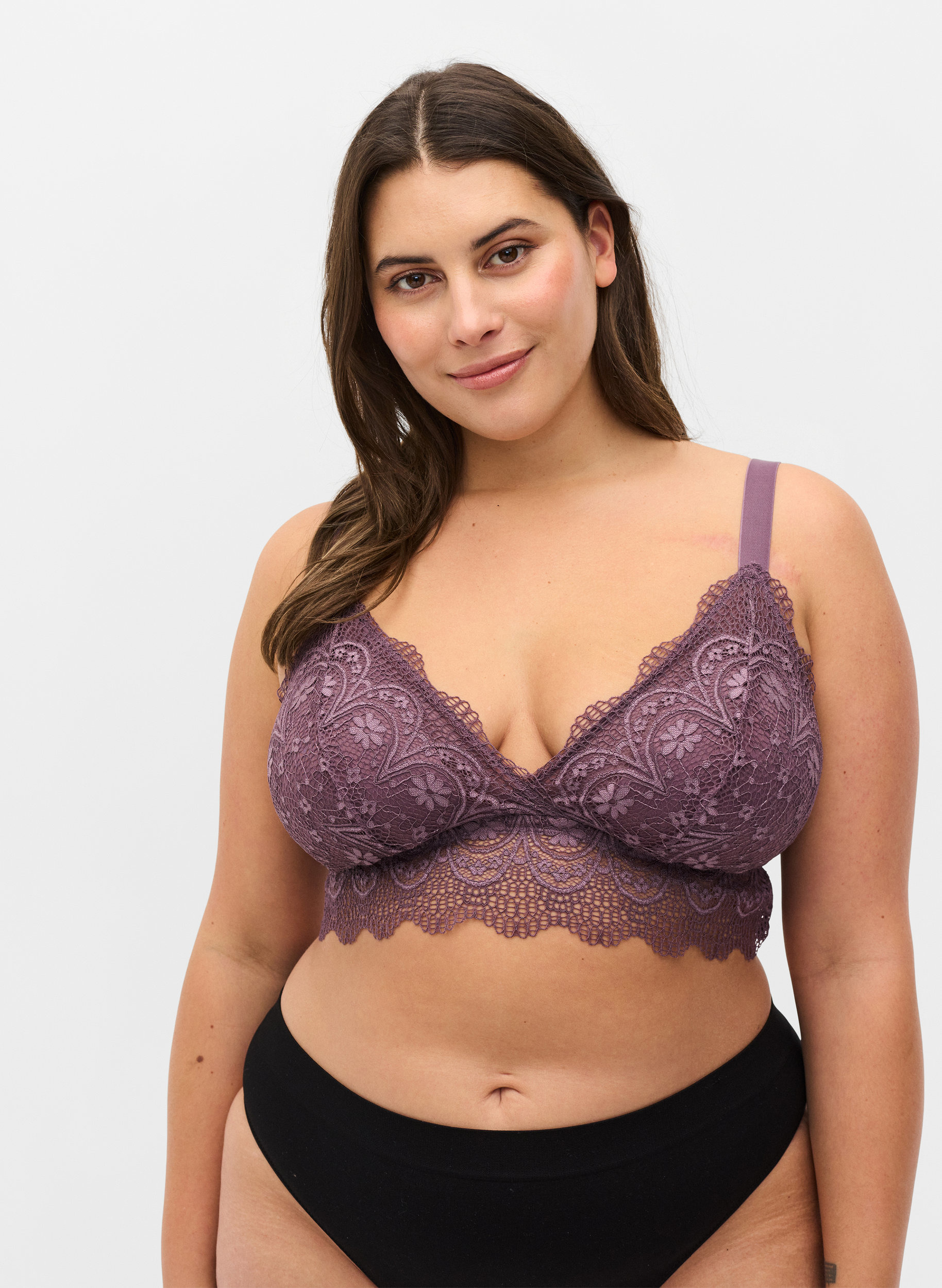 Blonde-BH med uttagbare innlegg, Black Plum, Model