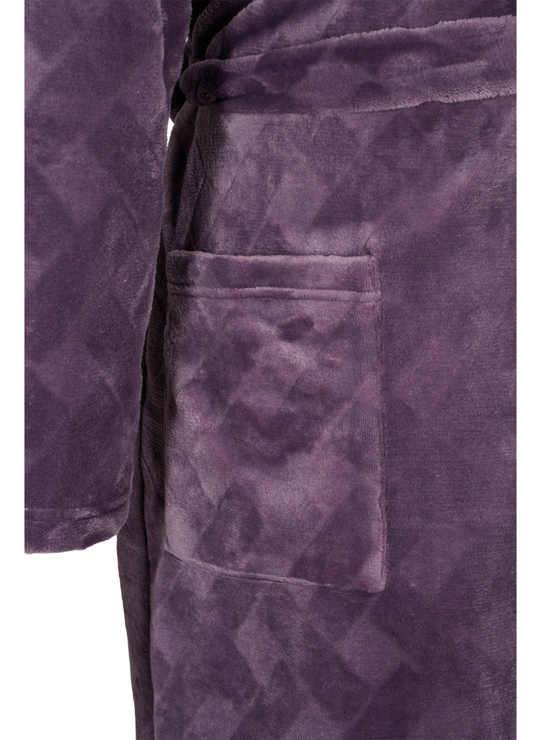 Lang morgenkåpe med lommer, Vintage Violet, Packshot image number 3