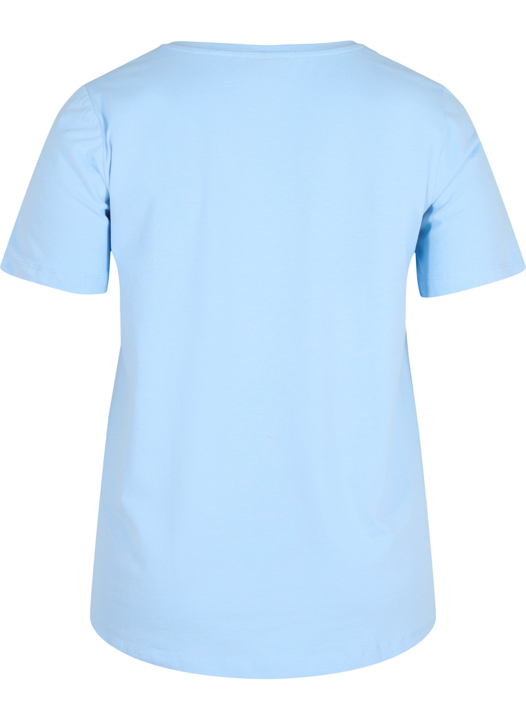 Basis T-skjorte med V-hals, Chambray Blue, Packshot image number 1