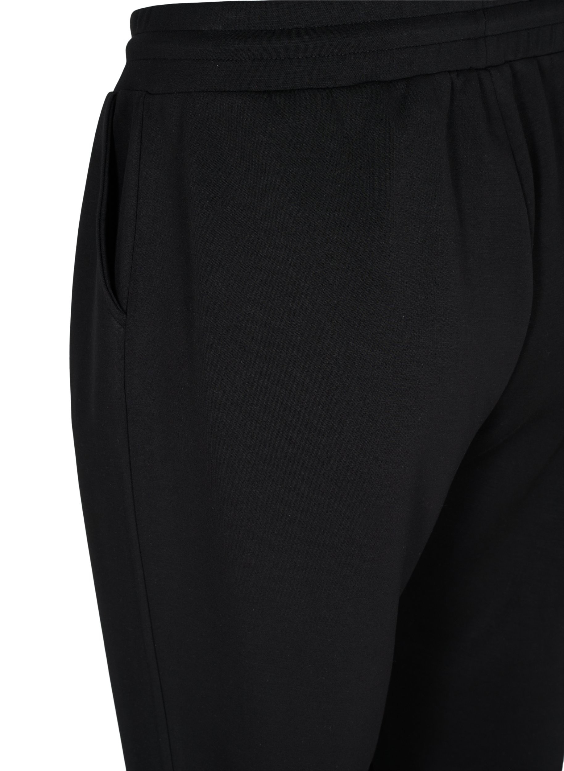 Løse joggebukser med lommer, Black, Packshot image number 3