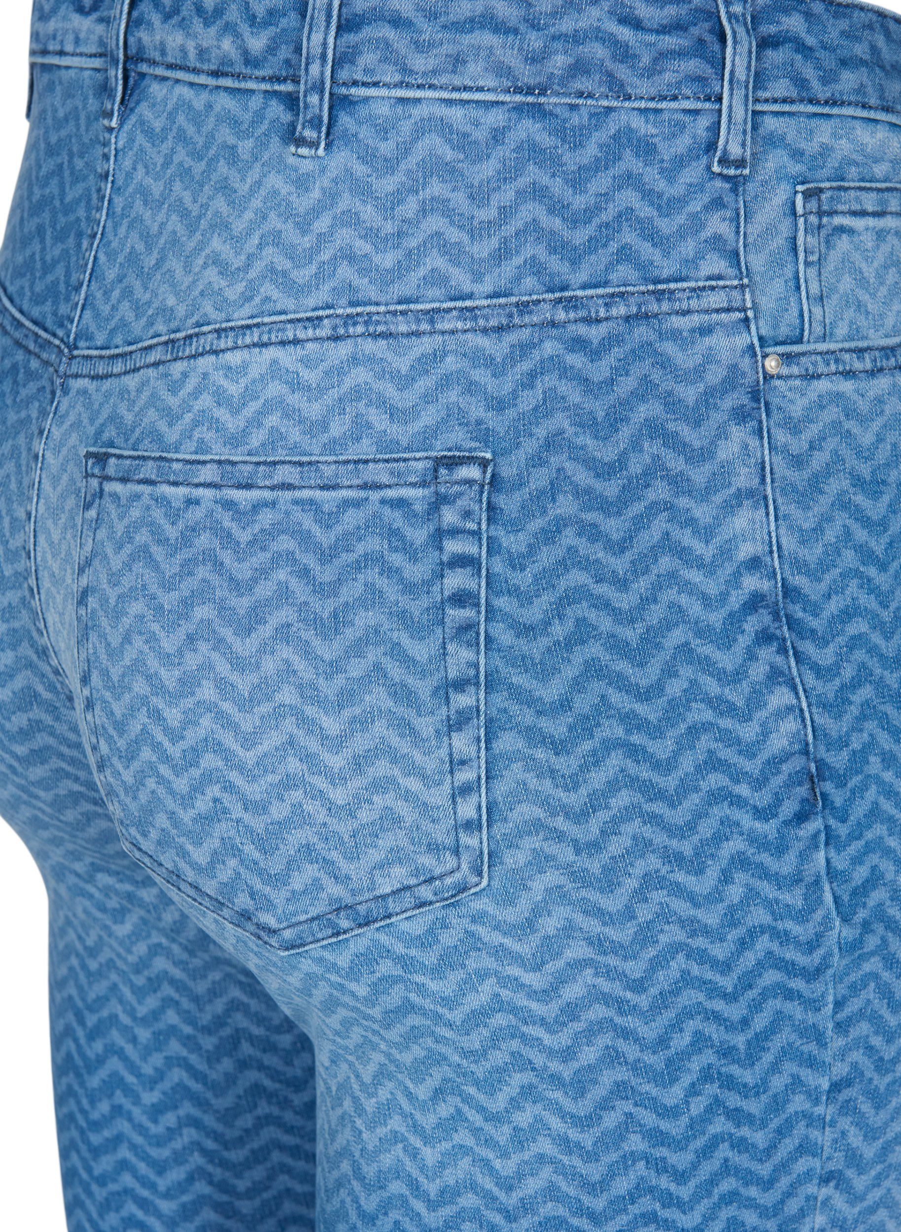 Mønstrete Amy jeans med høyt liv, Ethnic Print, Packshot image number 3
