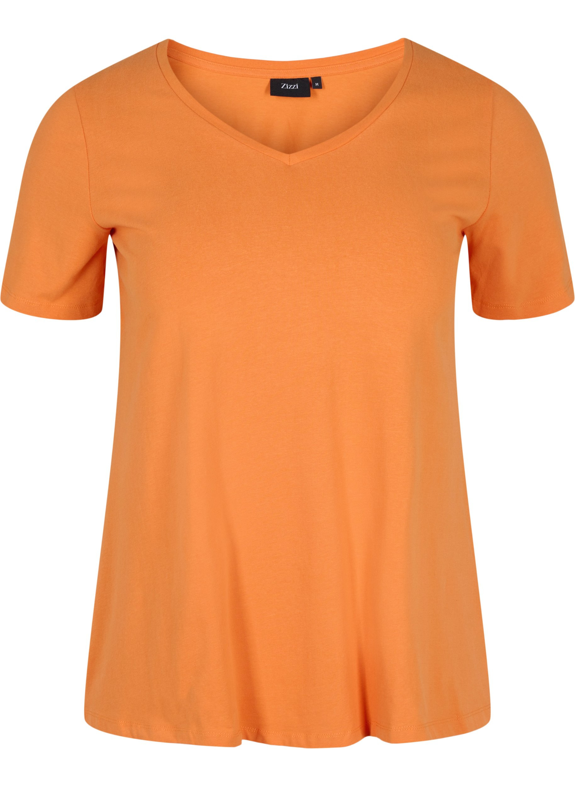 Basis T-skjorte med V-hals, Amberglow, Packshot image number 0
